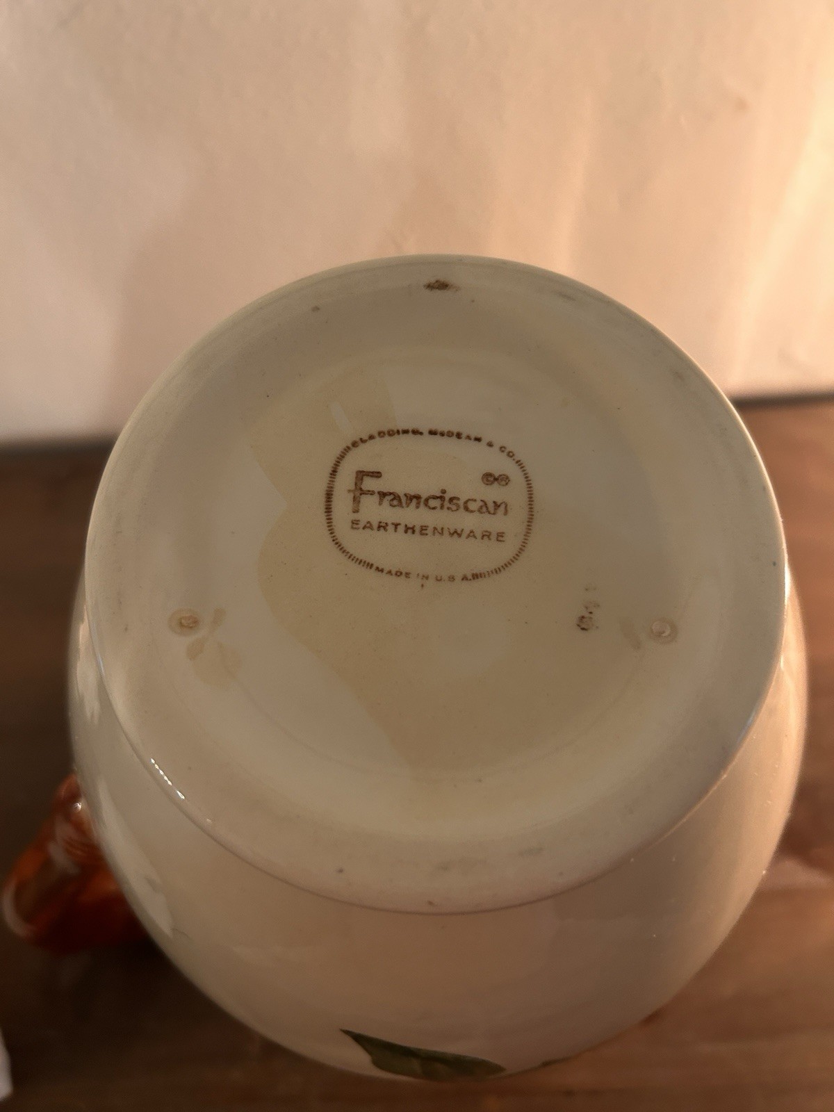 Franciscan Apple Earthenware Pitcher US Vintage Handled Water Milk Juice Pitcher