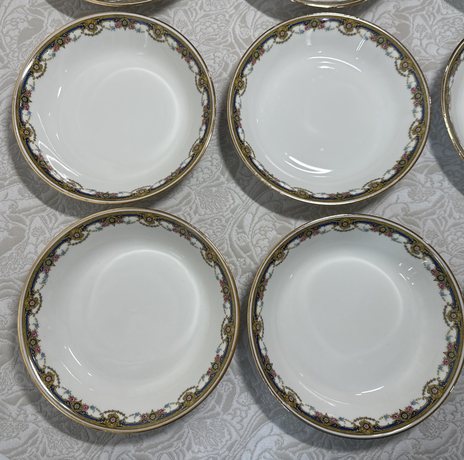 Antique Jean Boyer Limoges France BOJ1 Soup Bowls Set Of 12