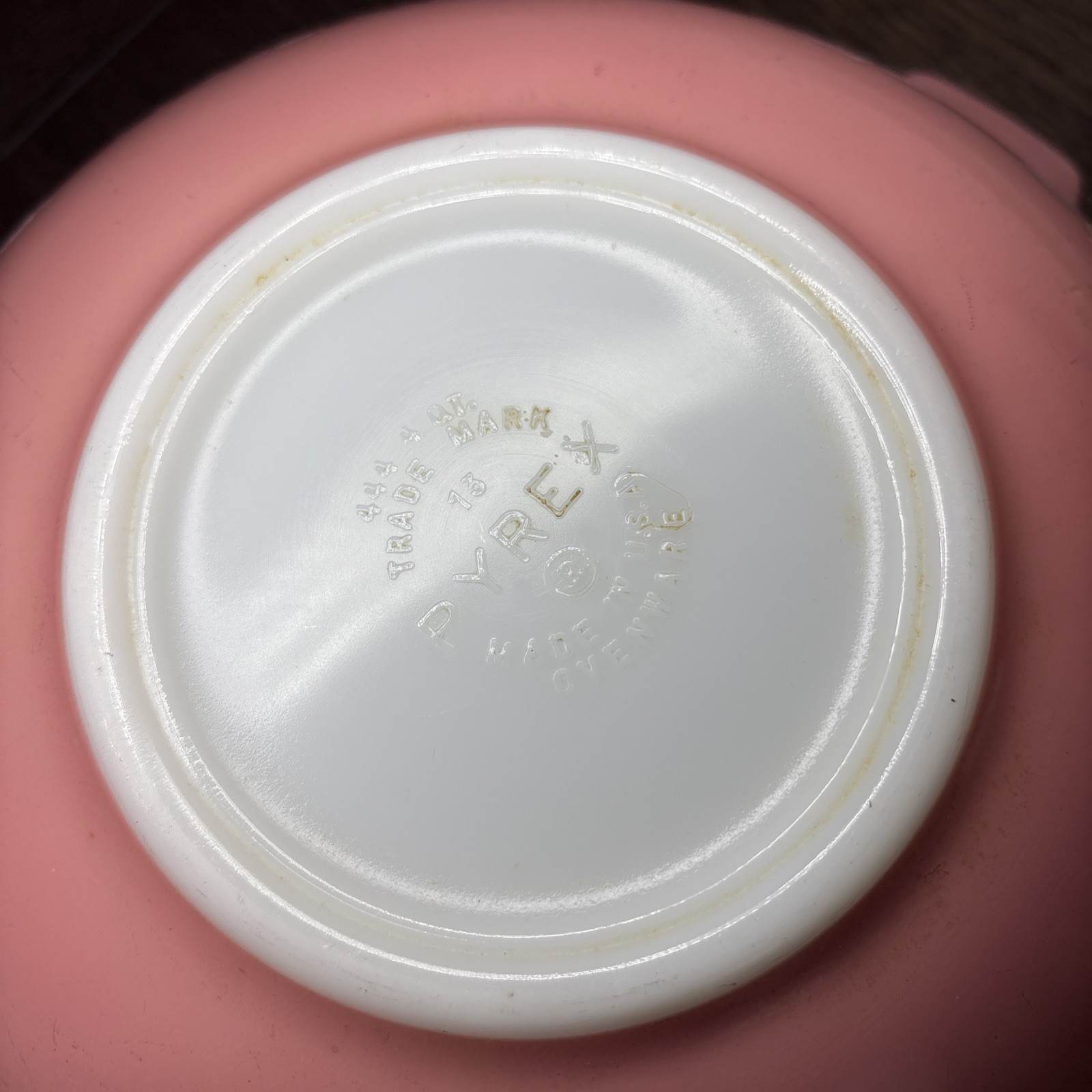 Pyrex Pink Gooseberry Cinderella Mixing Bowl 444 4QT Nesting Bowl Vintage