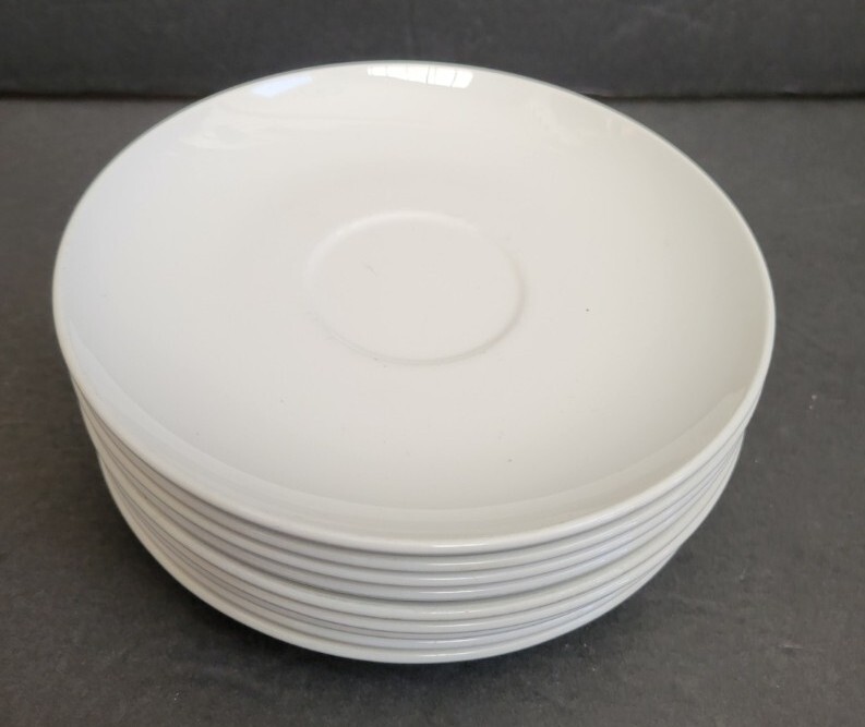 Lot of 39 Corning Centura White Narrow Rim & Coup Dinner Salad Plates Bowls Cups