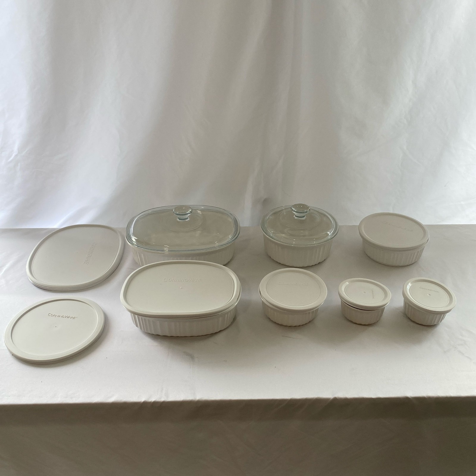 CorningWare French White 18-Pc Bakeware Set, White – Missing 24-oz Bowl