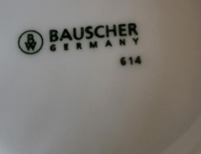 2 BAUSCHER GERMANY WHITE PORCELAIN COFFEE CUPS 3.5 INCHES DIAMETER 3 INCHES 6 OZ