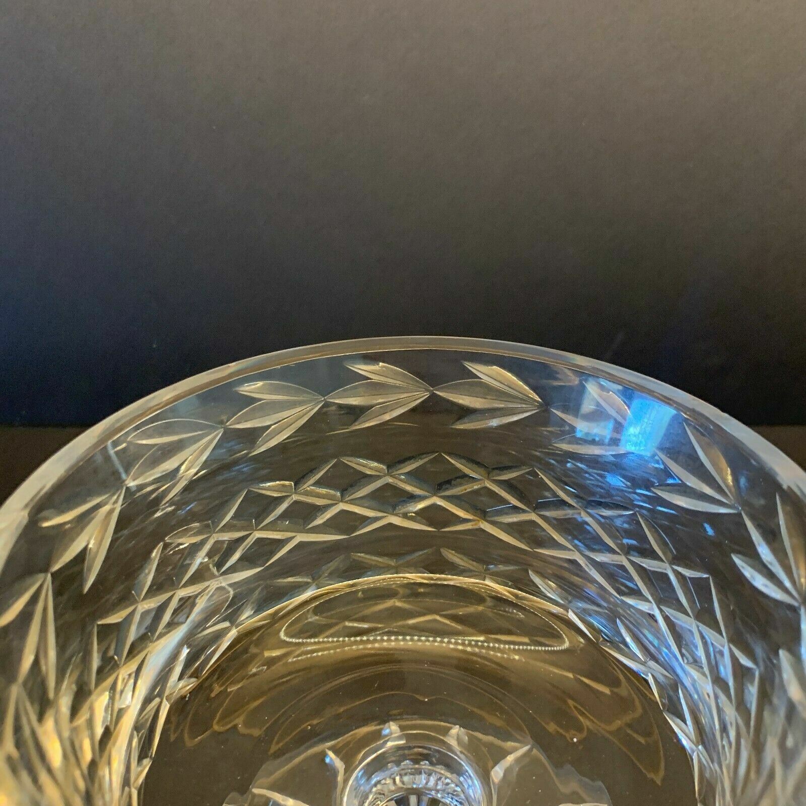 Vintage Tyrone Crystal FOOTED PEDESTAL CANDY DISH Bowl Ireland Signed