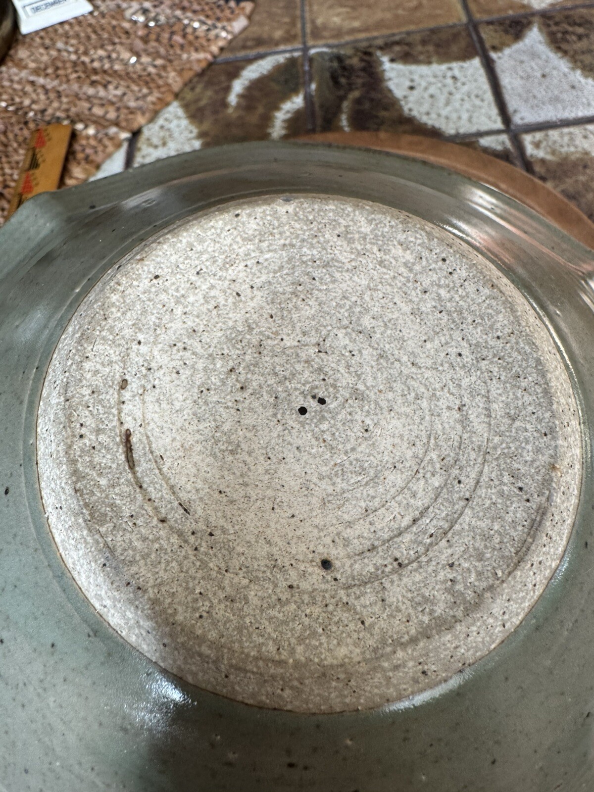 Studio Pottery Bowl Glaze Pinch On 4 Sides Handmade 8.25”D