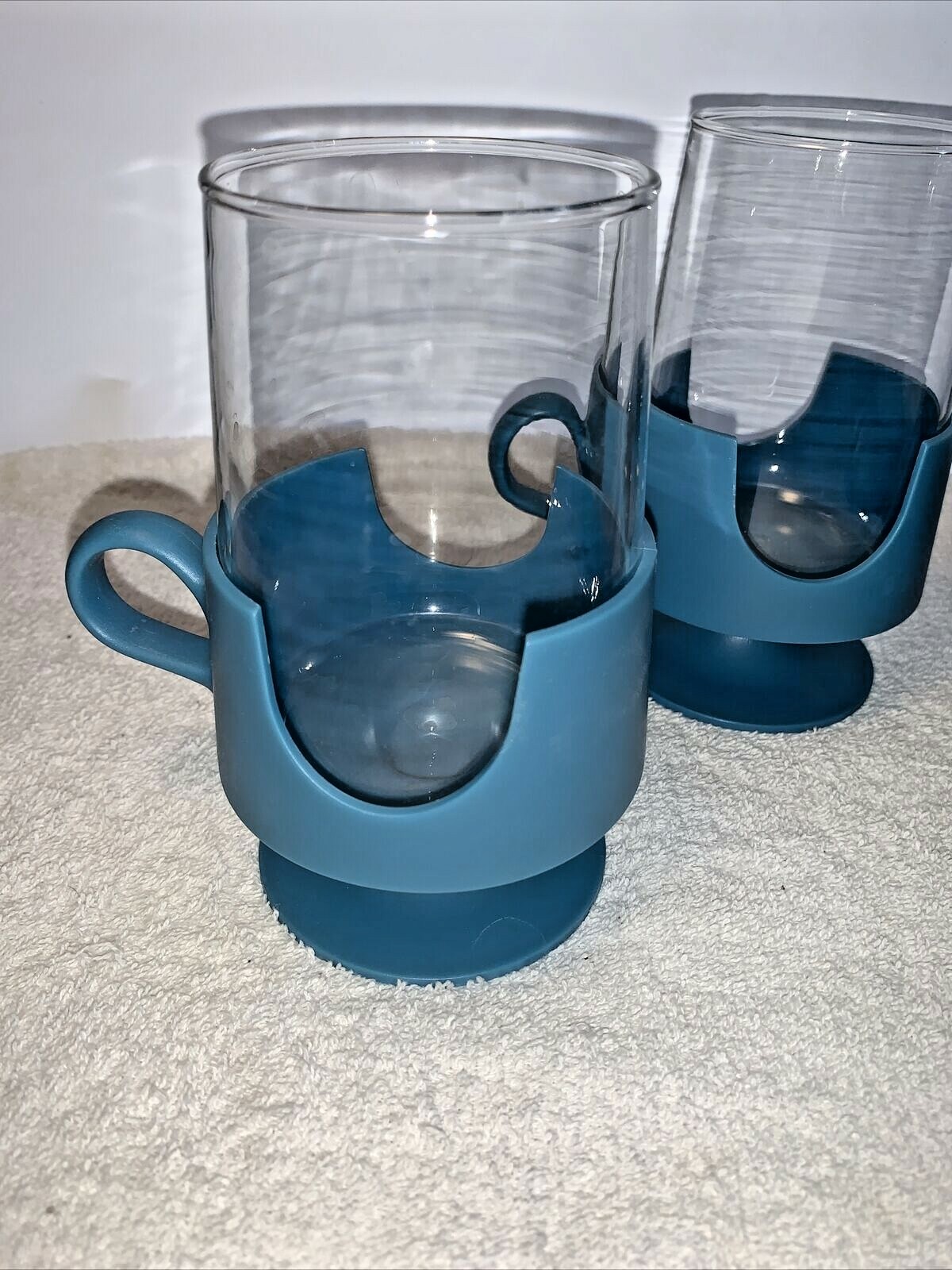 2 Vintage Corning Glas-Snap GLASSES ONLY 12 oz Hot Cold Beverages Glass Snap