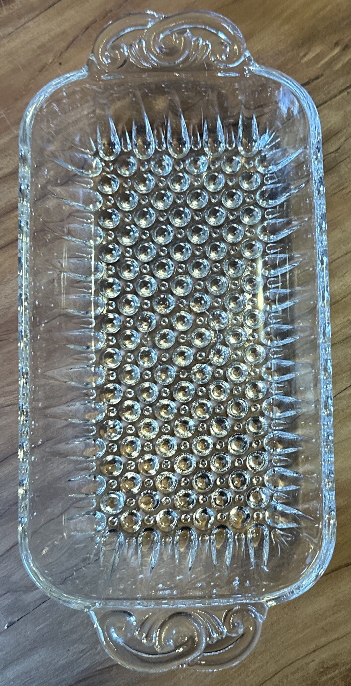 Vintage Clear Hobnail Glass Relish Serving Dish Tray Multiple Available