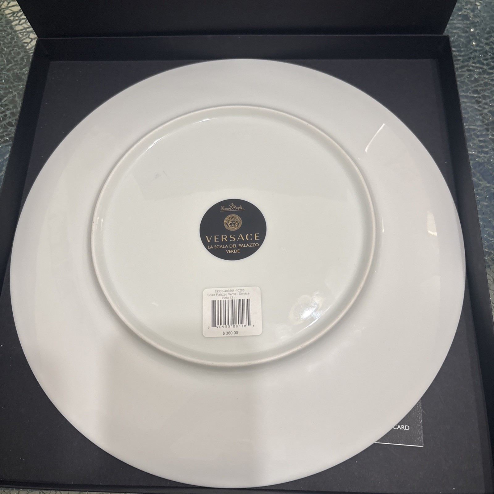 VERSACE SCALA PALAZZO CHARGER MEDUSA SERVICE PLATE ROSENTHAL 13″ NEW /box RARE