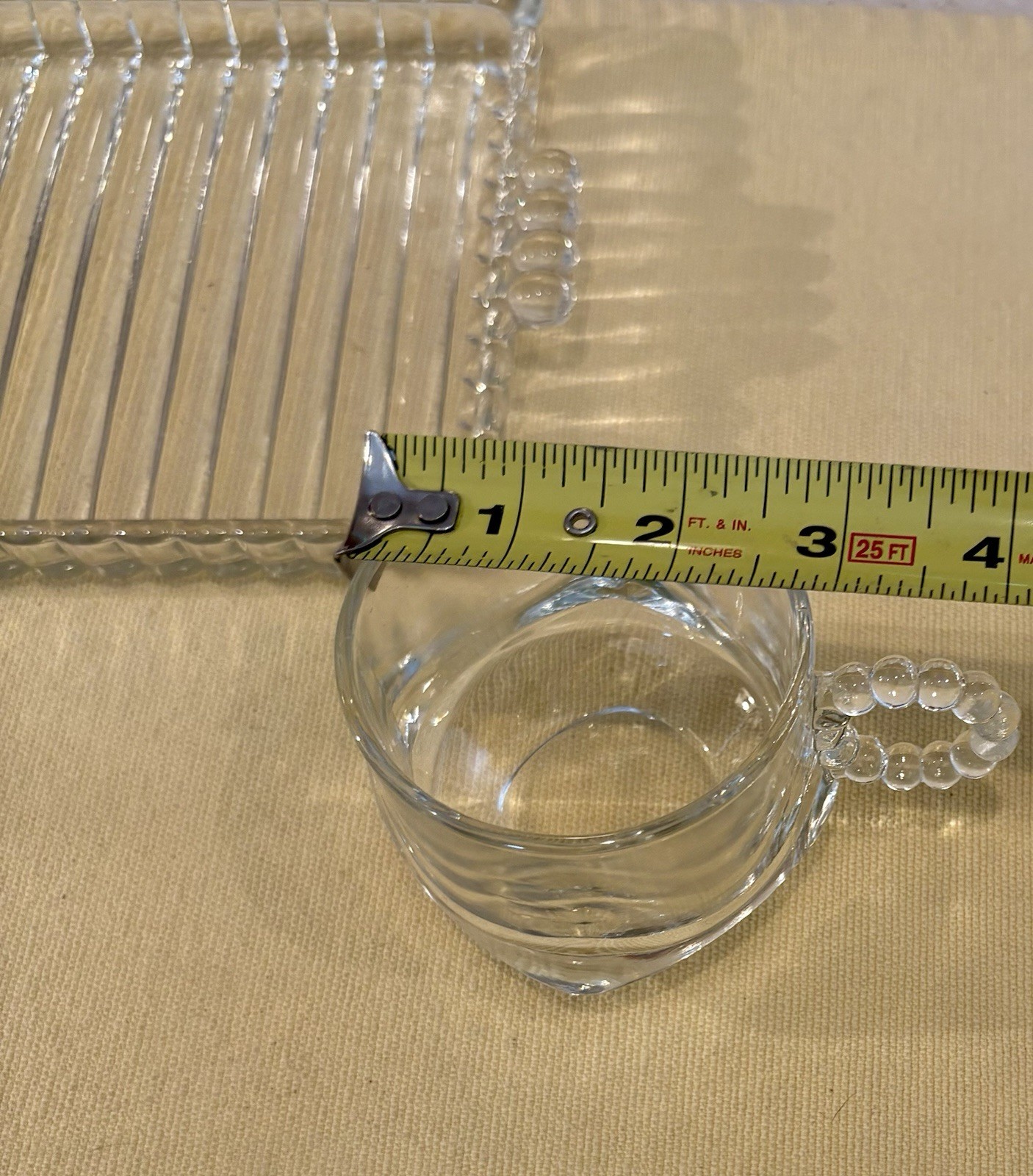 Vintage Glass Sip And Smoke Luncheon Snack Tray Nostalgia Home Decor