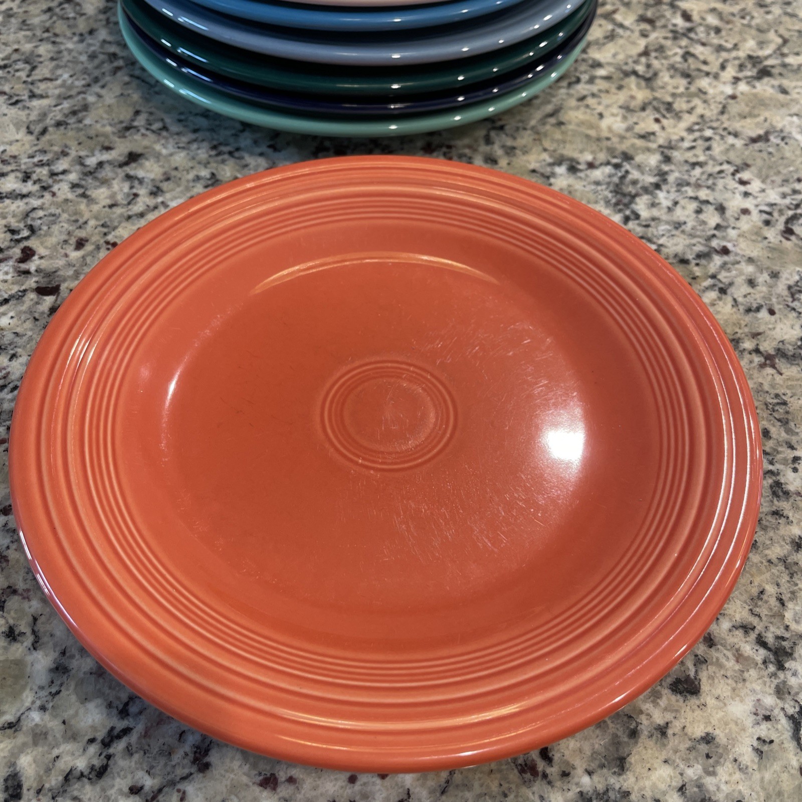 (8) Classic Fiesta Ware 10.5″ Mixed Colors Dinner Plates USA
