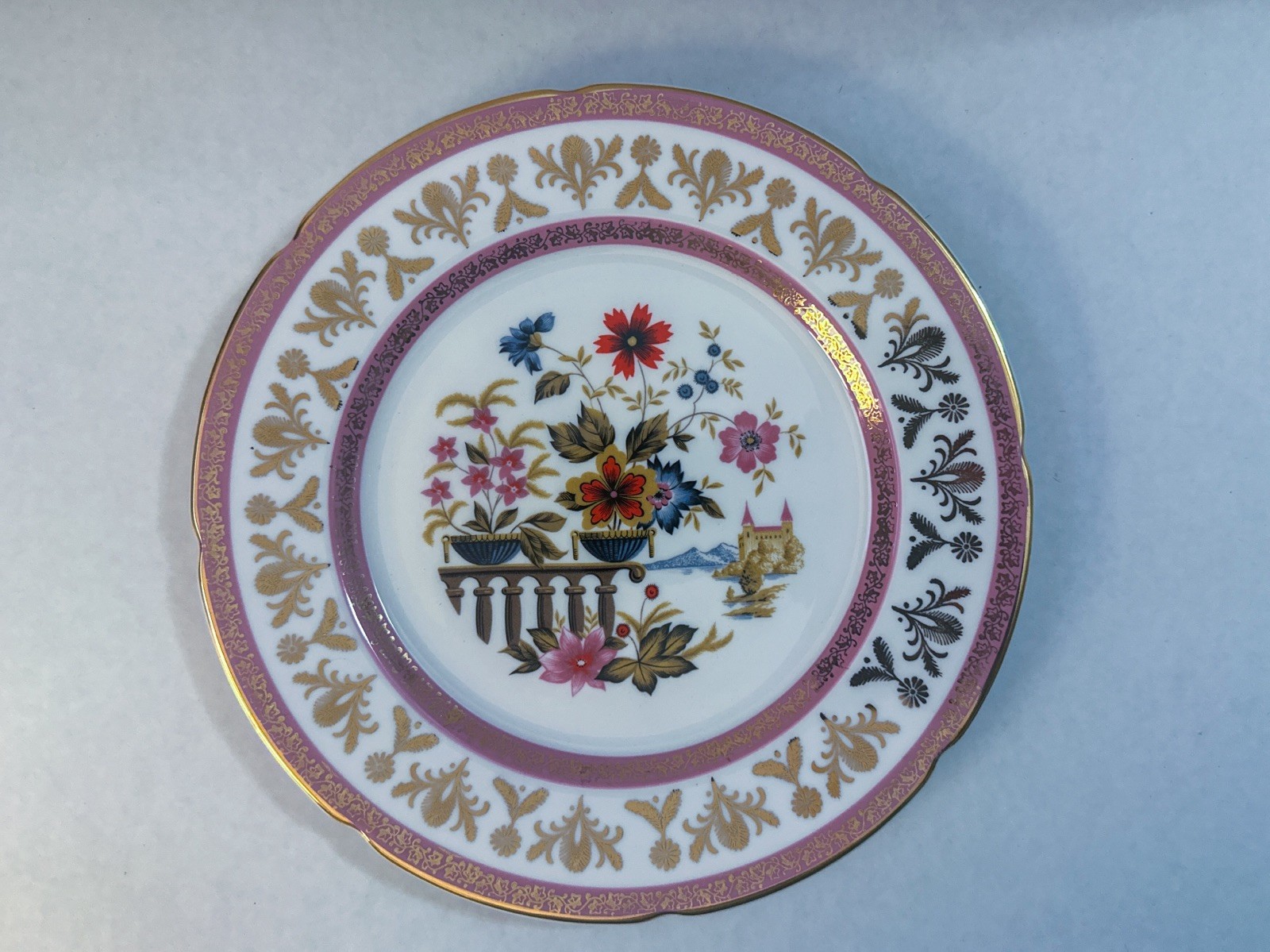 Vintage Royal Grafton Bone China Side Plate Pink Gold Trim #1840