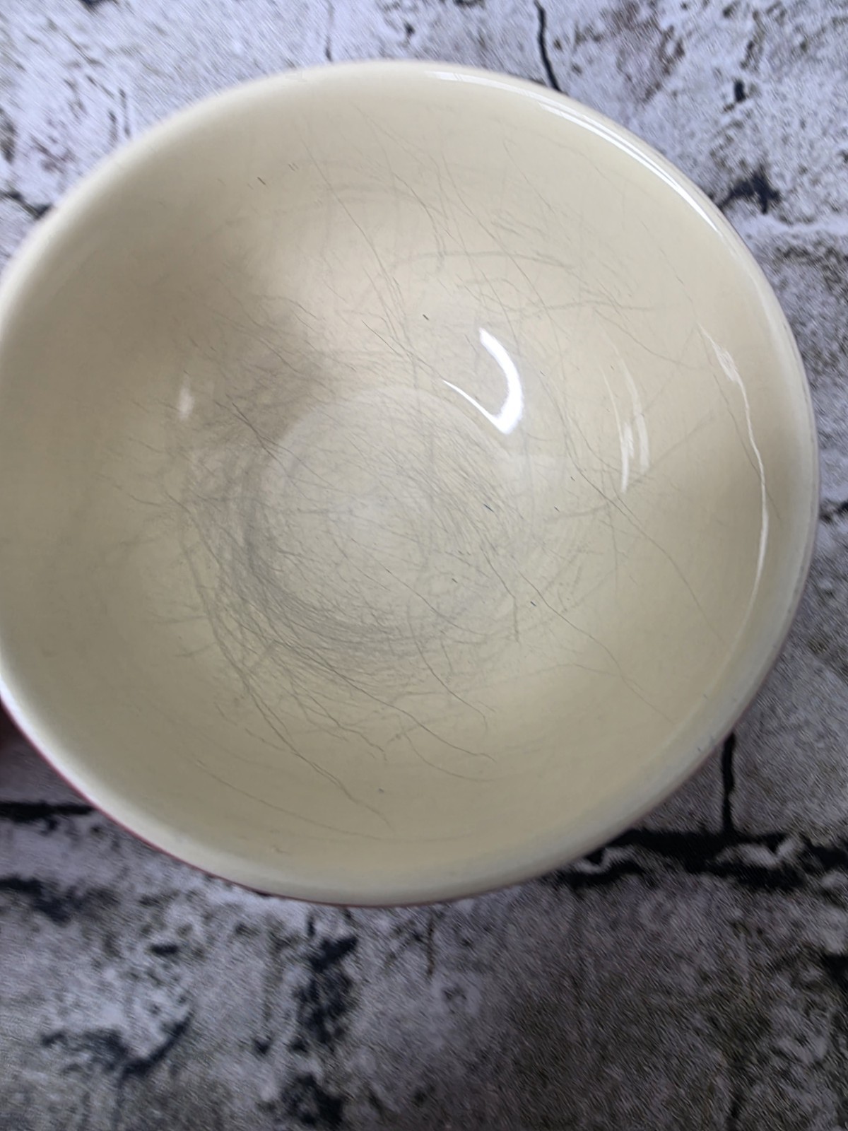 3 Red White Footed Polka Dot Cafe Au Lait Bowl 2.25 x 4.25 Inches
