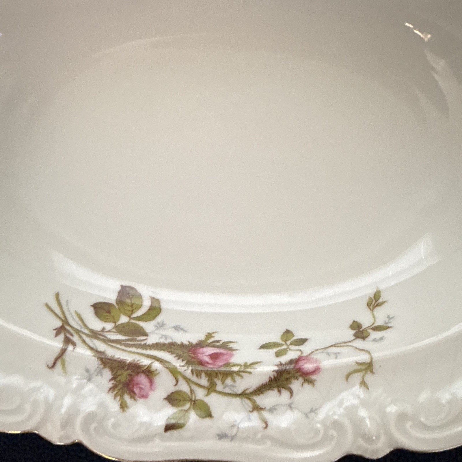 Winterling Royal Heidelberg Porcelain Oval Floral Platter Germany White Pink