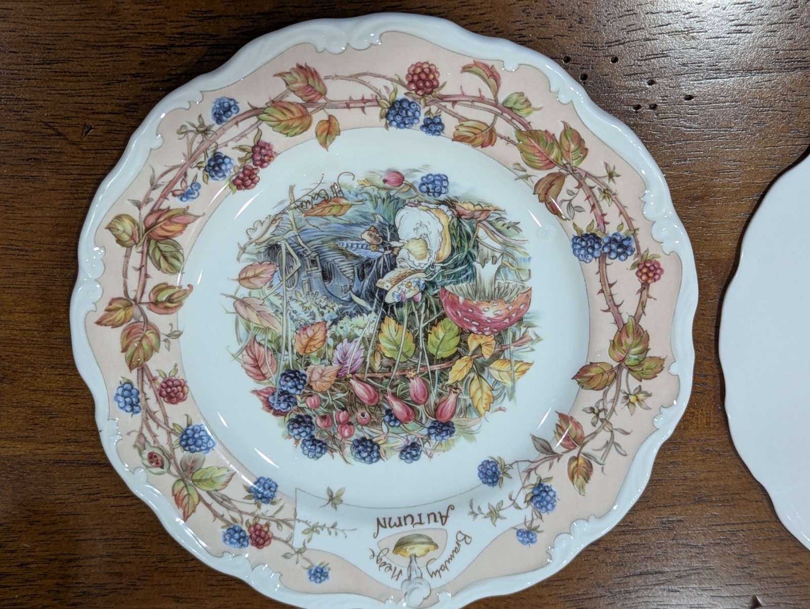 Set of 4 ROYAL DOULTON BRAMBLY HEDGE All 4 SEASONS PLATES 8″ by Jill Barklem