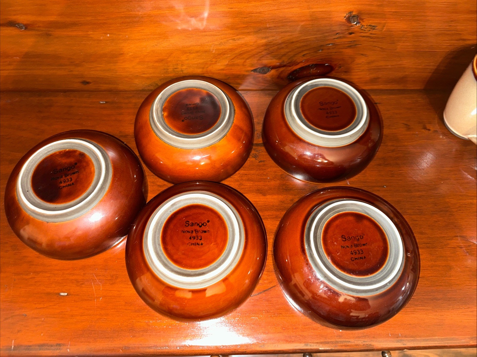 Nova Brown by SANGO Two Toned Drip Glaze Pottery Set