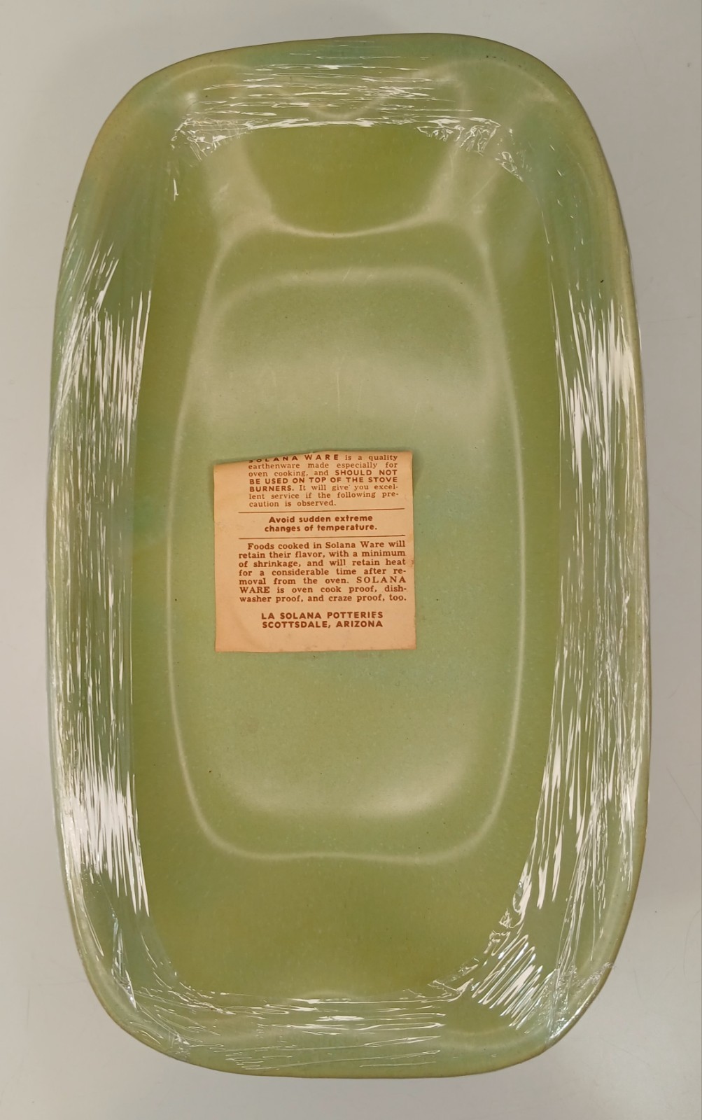 La Solana Small 9.25 Inch Rectangular Serving Dishes Platters Set Of 3 Green NOS