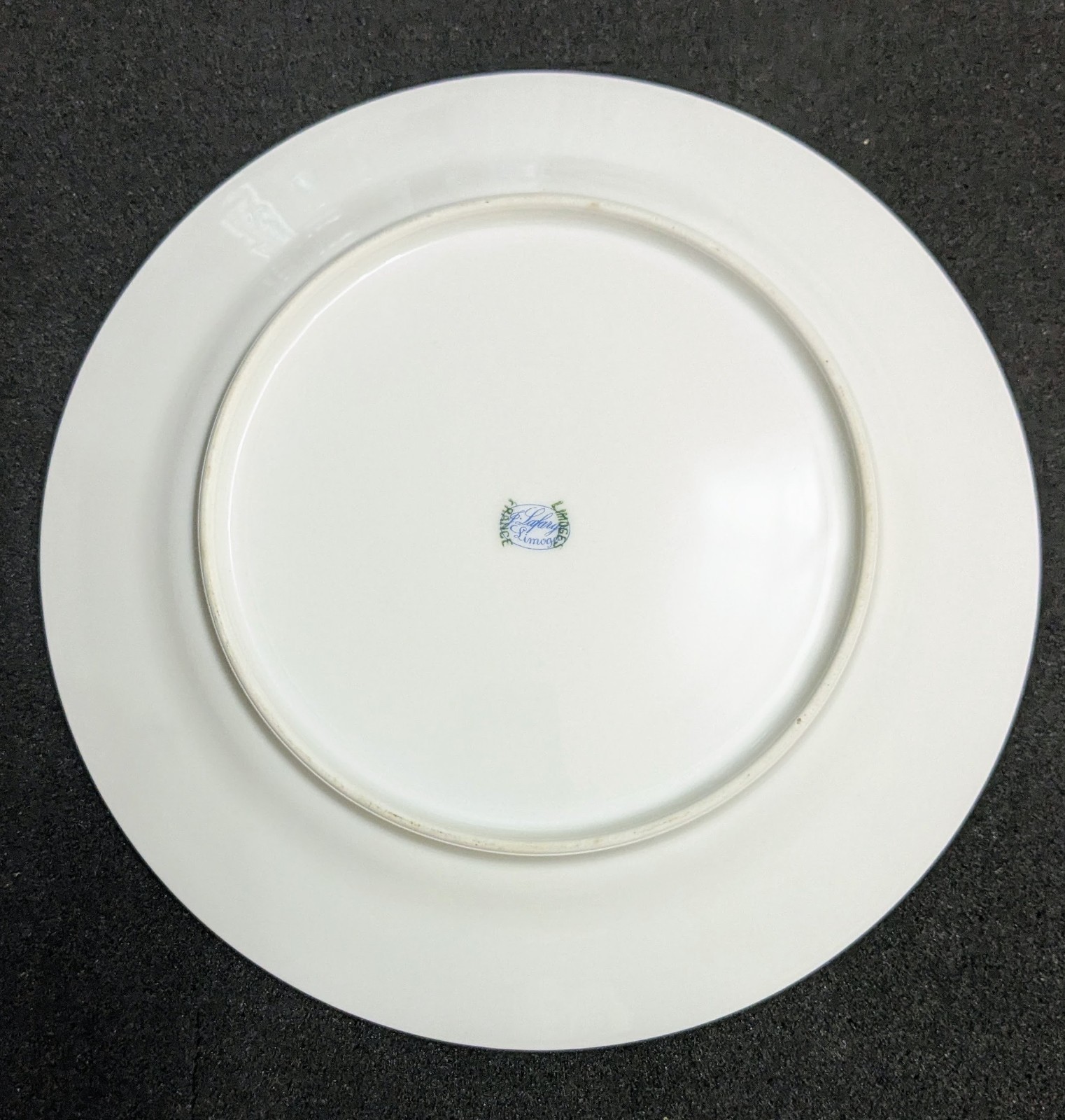 Vintage J.Lafarge Limoges France 9.7″ Dinner Plate, Pink Rose Garland, Gold Trim