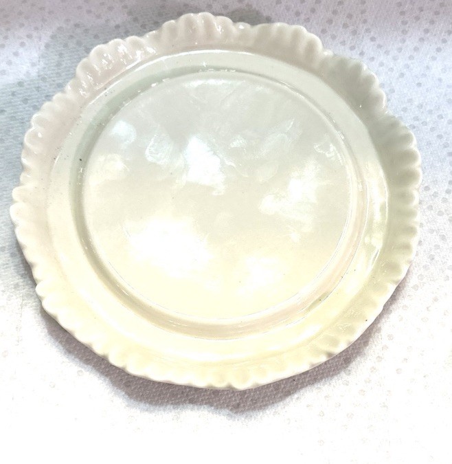 Silvestri Ceramic Butter / Cheese Dish With Cabbage Leaf Domed Lid 7”X 4.25”
