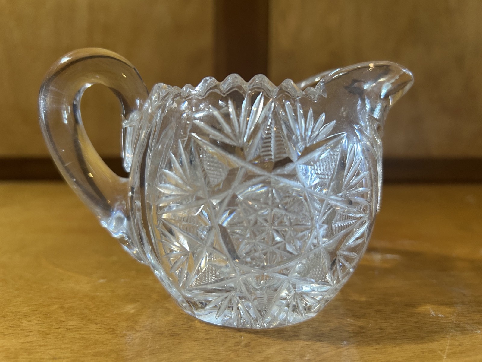 ANTIQUE AMERICAN BRILLIANT PERIOD (1876-1915) CREAMER AND SUGAR BOWL SET