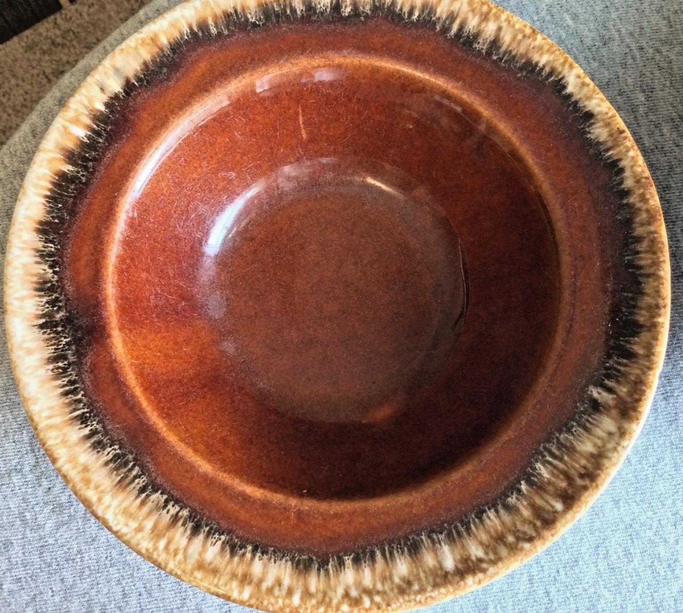 Vintage Hull Pottery Brown Drip Glaze Set of 4 Small Bowls Oven Proof USA