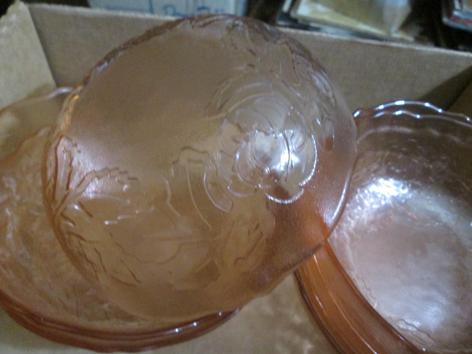 VTG ARCOROC FLOWERS Pink 6” Cereal Salad Soup Bowls France Set of 7