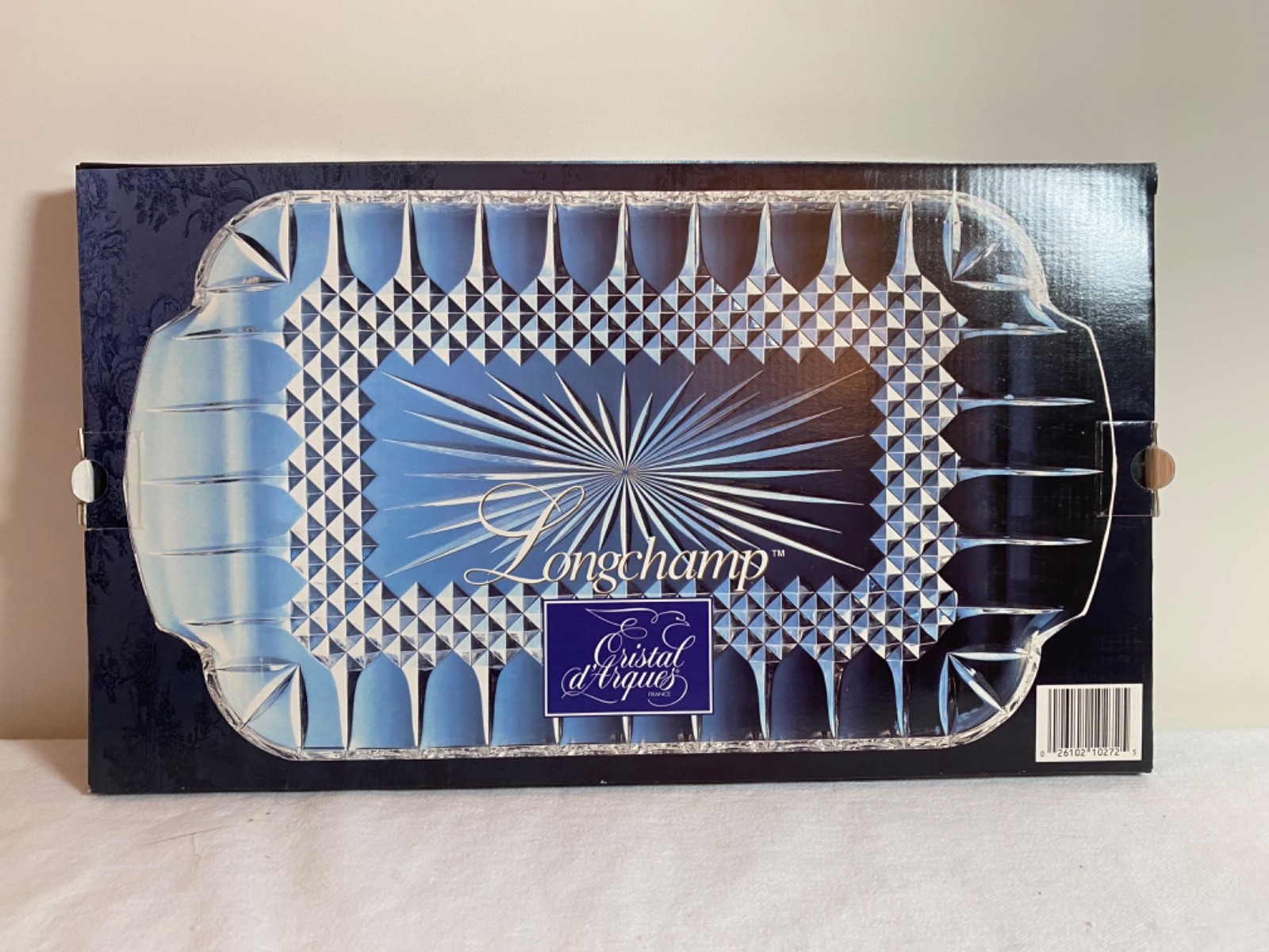 NEW IN BOX VTG Cristal d’Arques Longchamp 15.75″ X 8.75″ Rectangular Platter