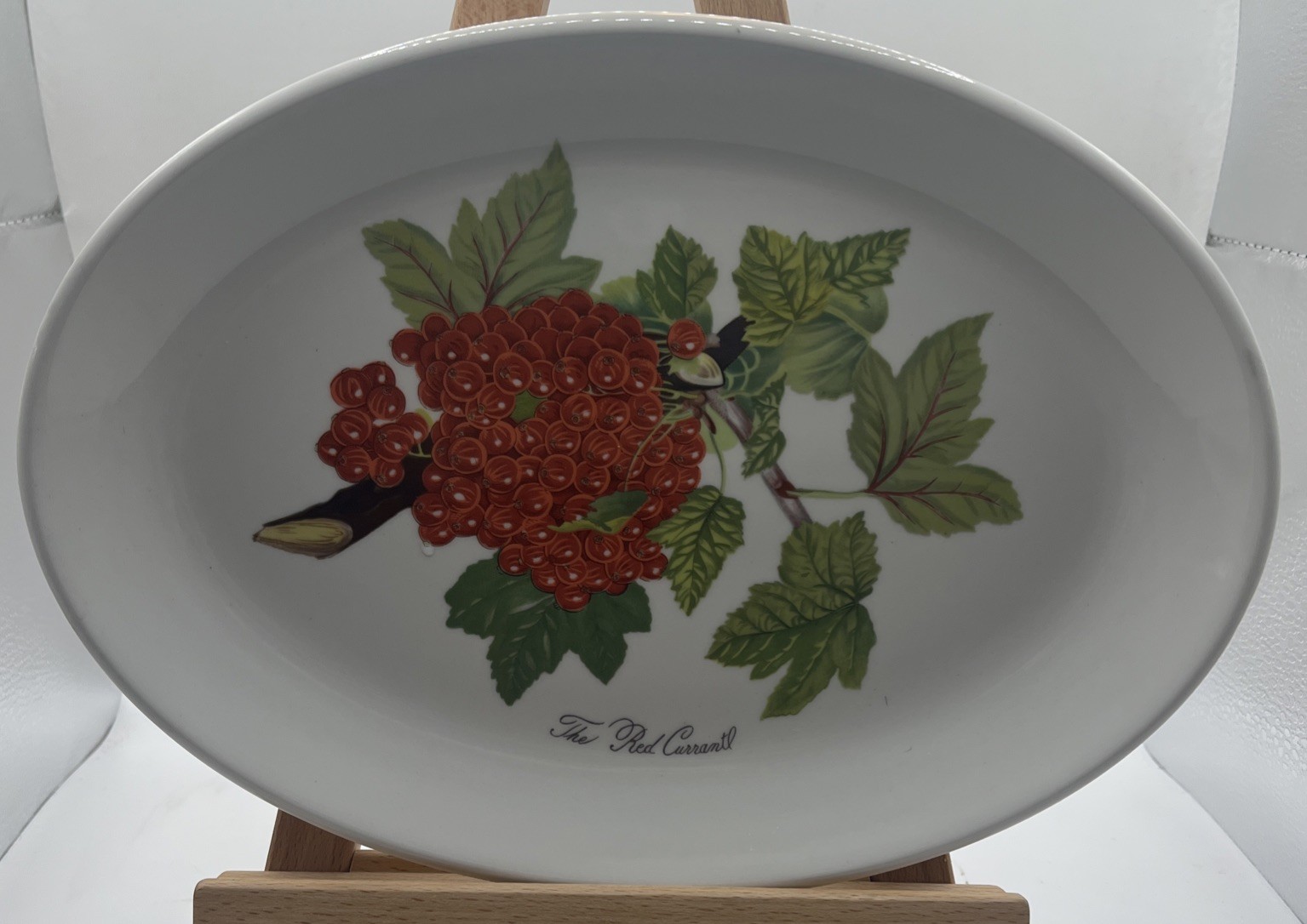 Portmeirion Pomona Oval Steak Platter 10.75 Inch Retired RED CURRANT