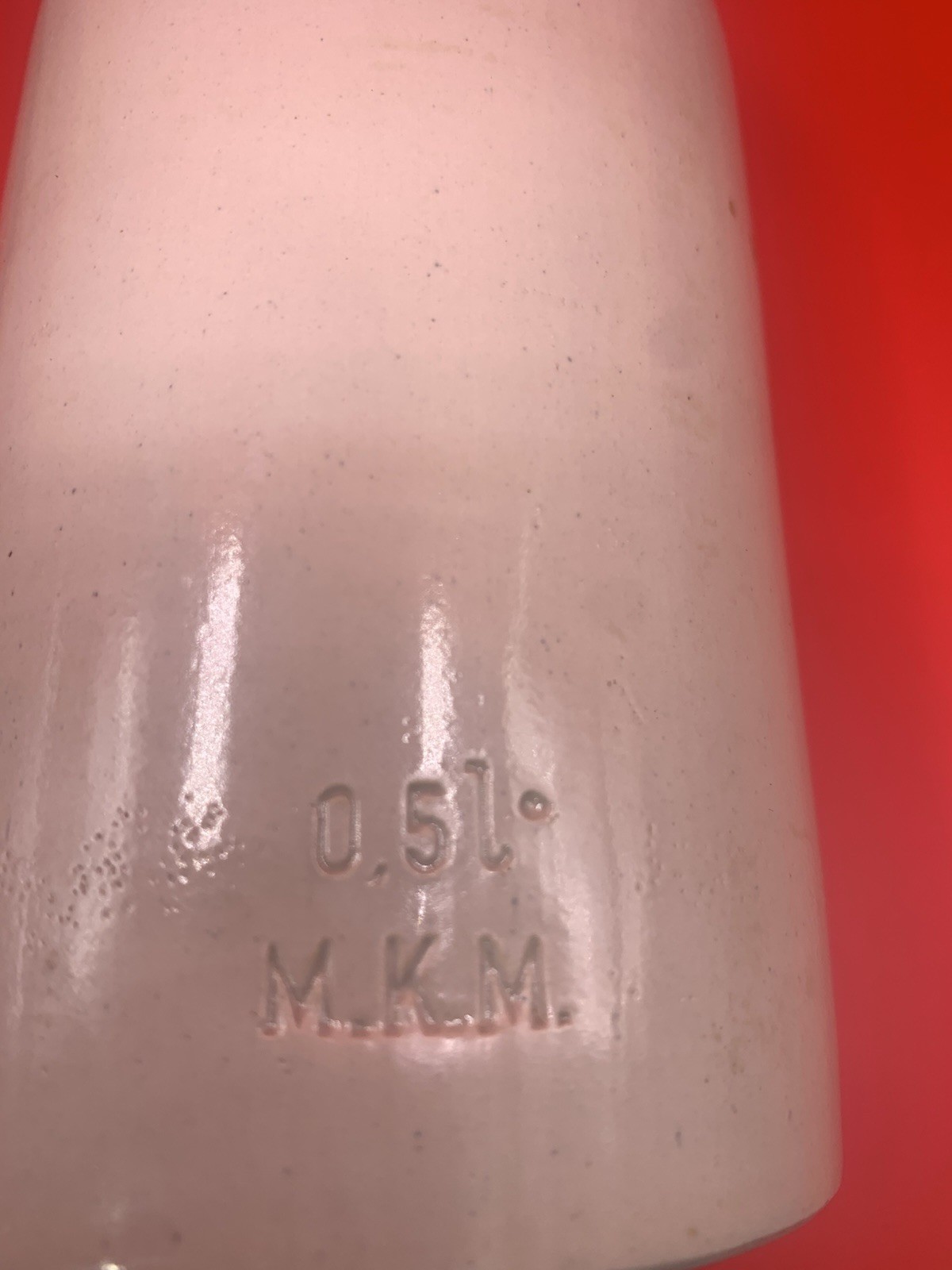 VTG Polish MKM 0.5L Stoneware Bottle Jug Glazed Ceramic Rustic Decor
