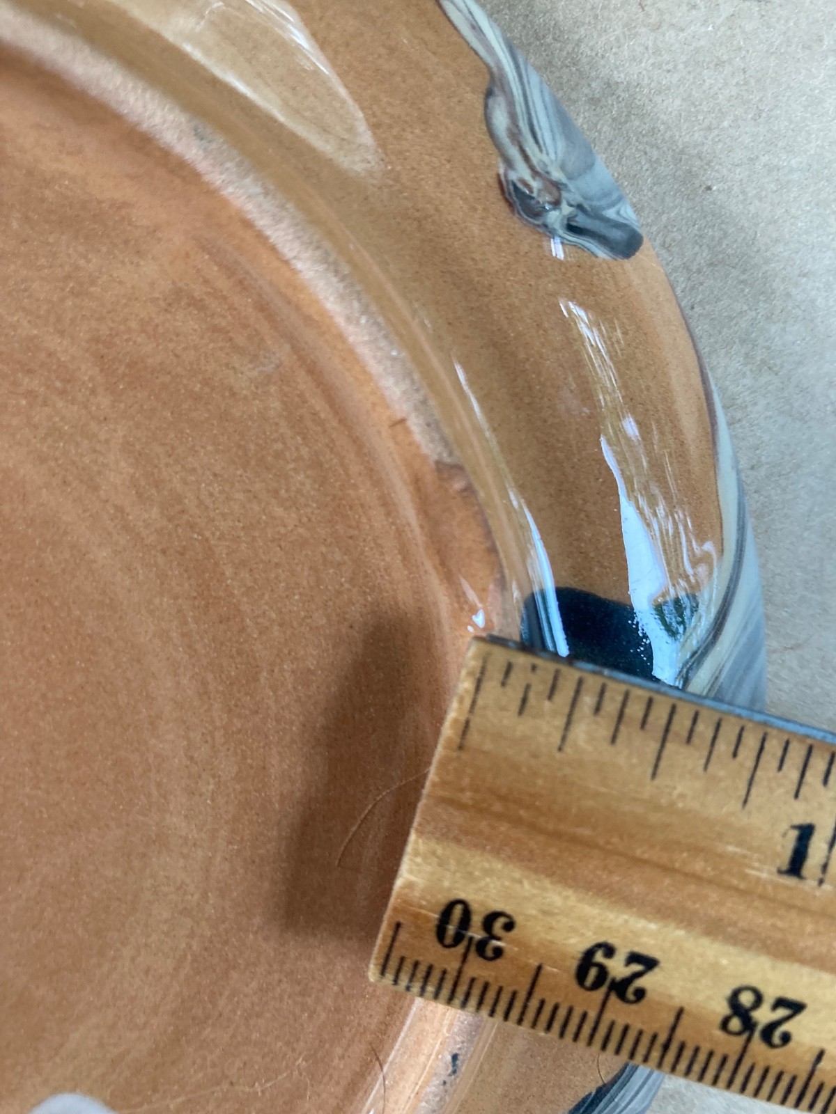 4 * VIETRI Chocolate Brown Marble Swirl 6.25” Plates Canapé Appetizer Cream Tan