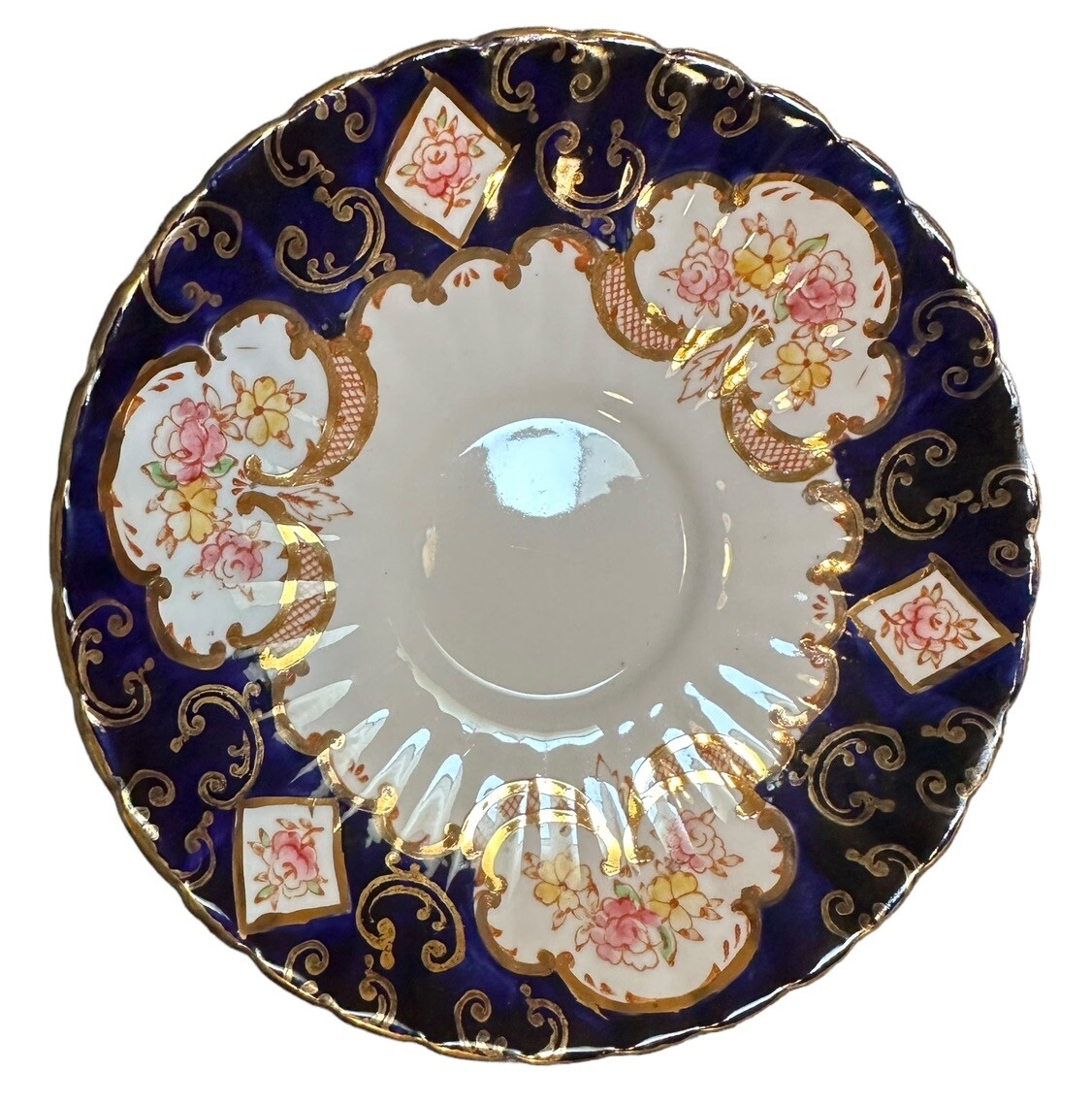 Royal Stafford Bone China England Heritage Cobalt Blue TRIO(s) Cup Saucer Plate