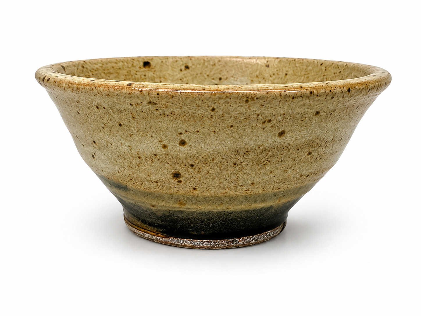 Vintage Handmade Studio Pottery Speckled Stoneware Bowl Rustic Artisan
