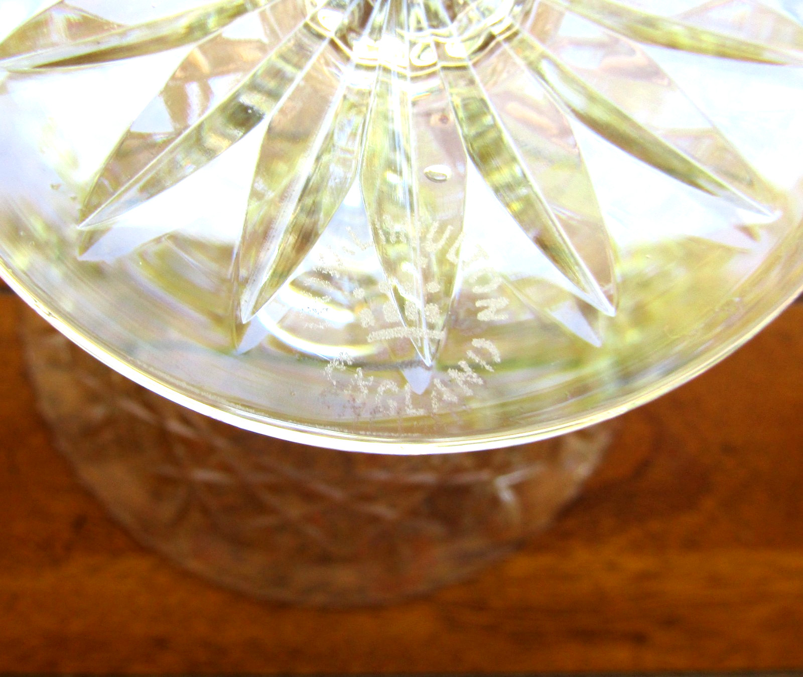 Royal Doulton Crystal / BALMORAL / Pedestal BOB BON / CANDY Dish / 6″ / England