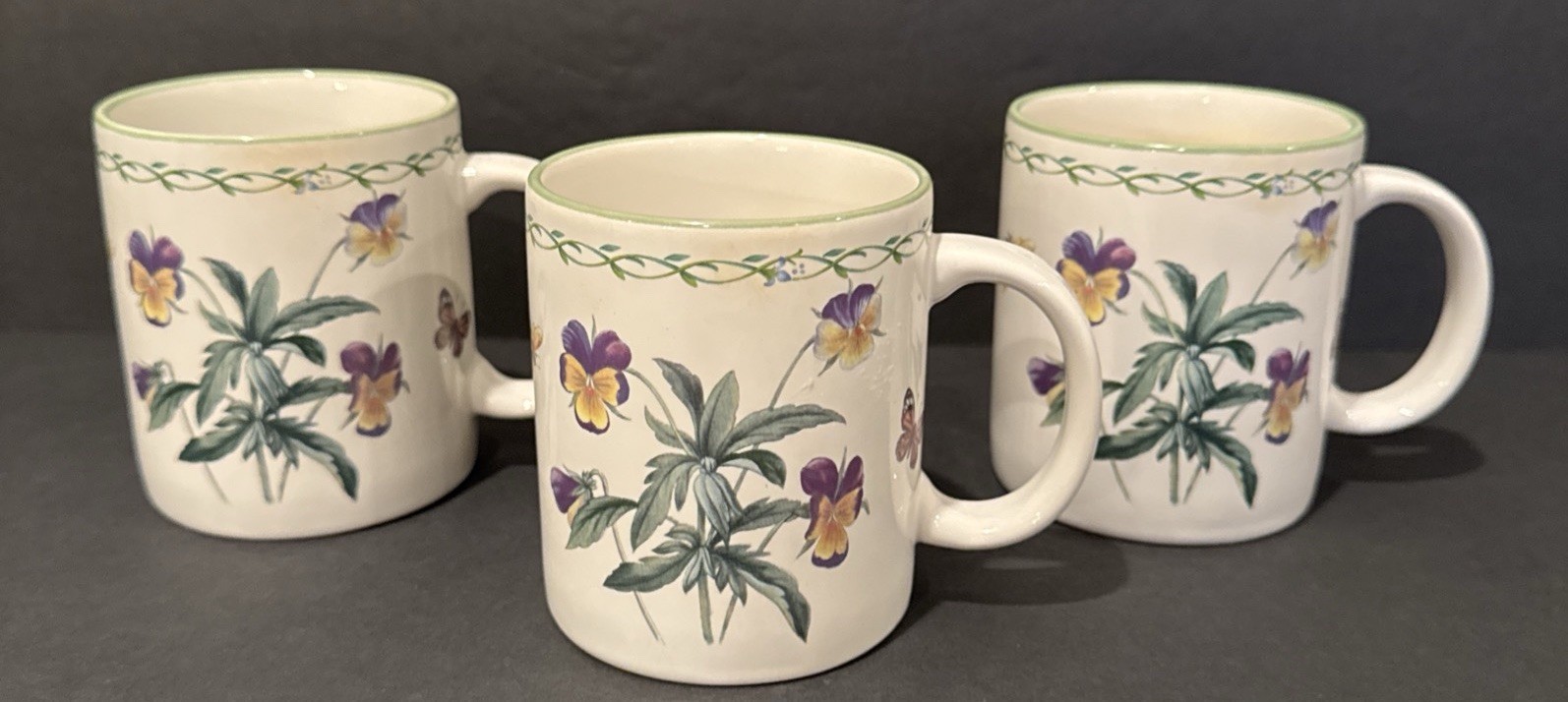 Studio Nova Garden Bloom Mugs Y2372 Stoneware Set 3 Floral Butterflies And Bees