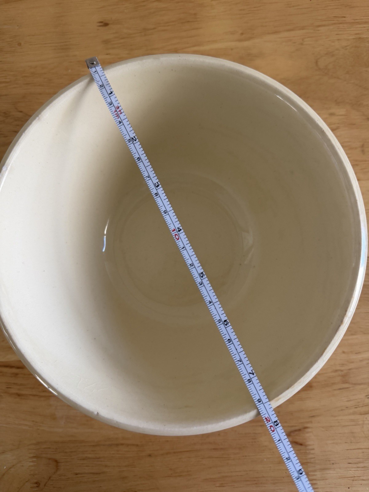 Vintage Bauer Pottery Ringware Mixing Bowl #24 Ivory White Beehive Nesting 7.5″