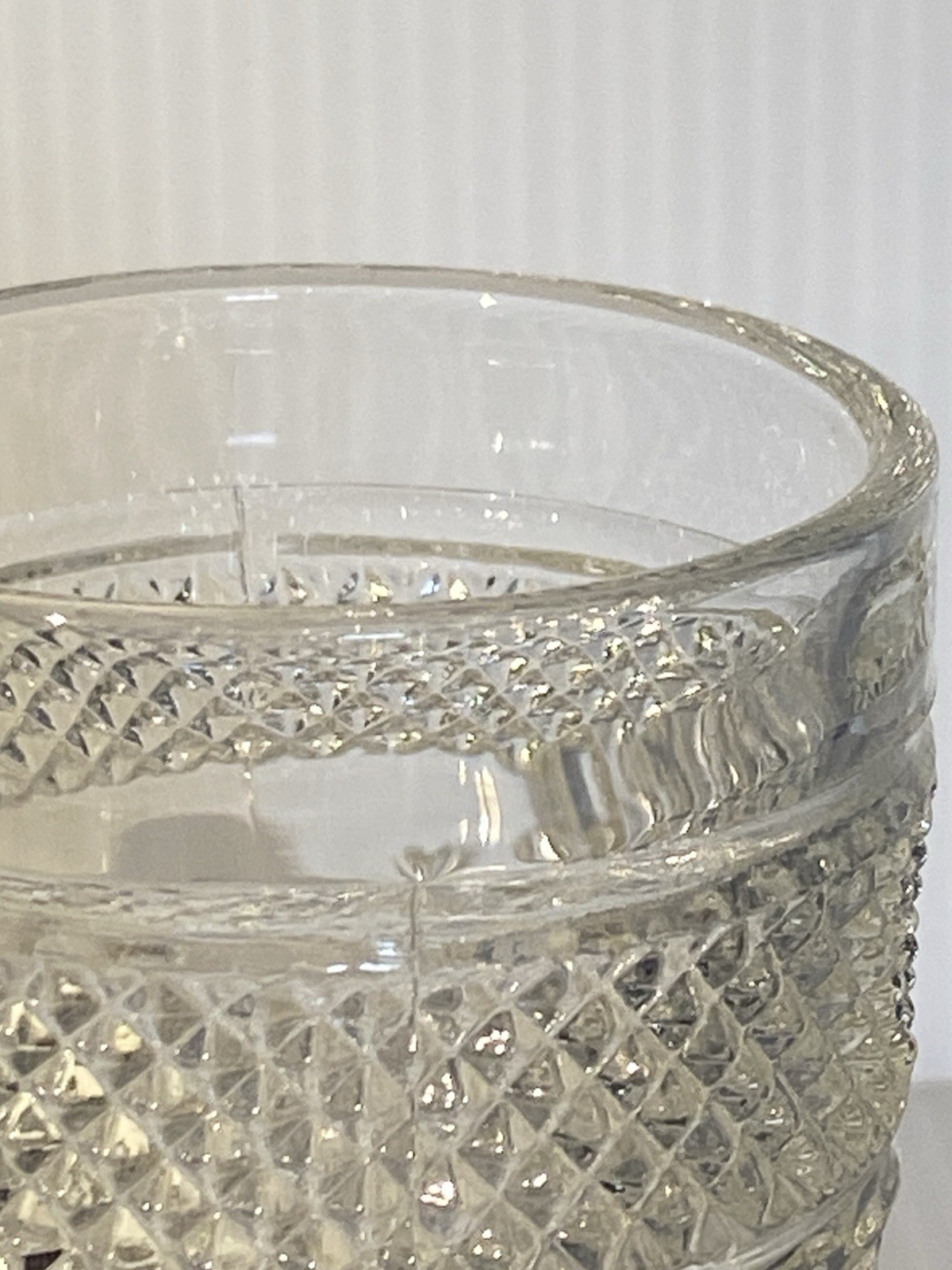 Wexford Anchor Hocking Goblets Set of 6 Diamond Cut 5 1/2 Inches Wine Stemware