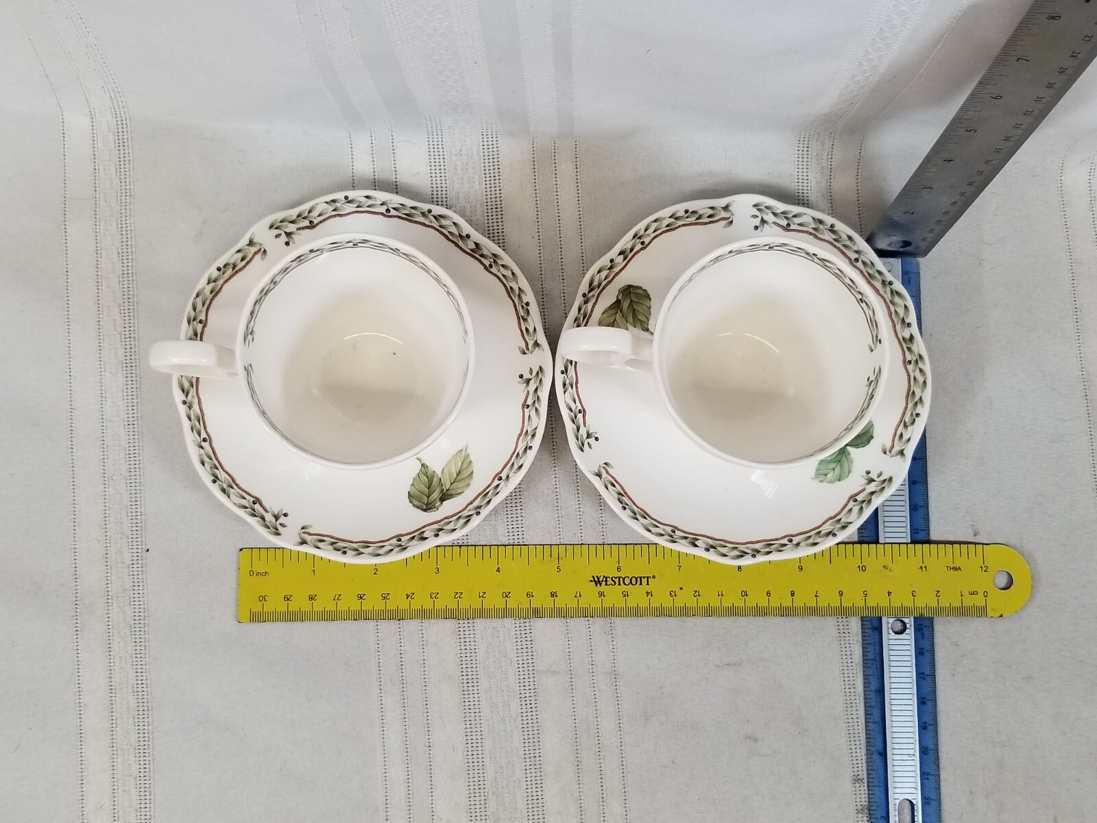 2 Noritake Cup & Saucer Sets Royal Orchard Japan Primachina BERRIES PLUMS