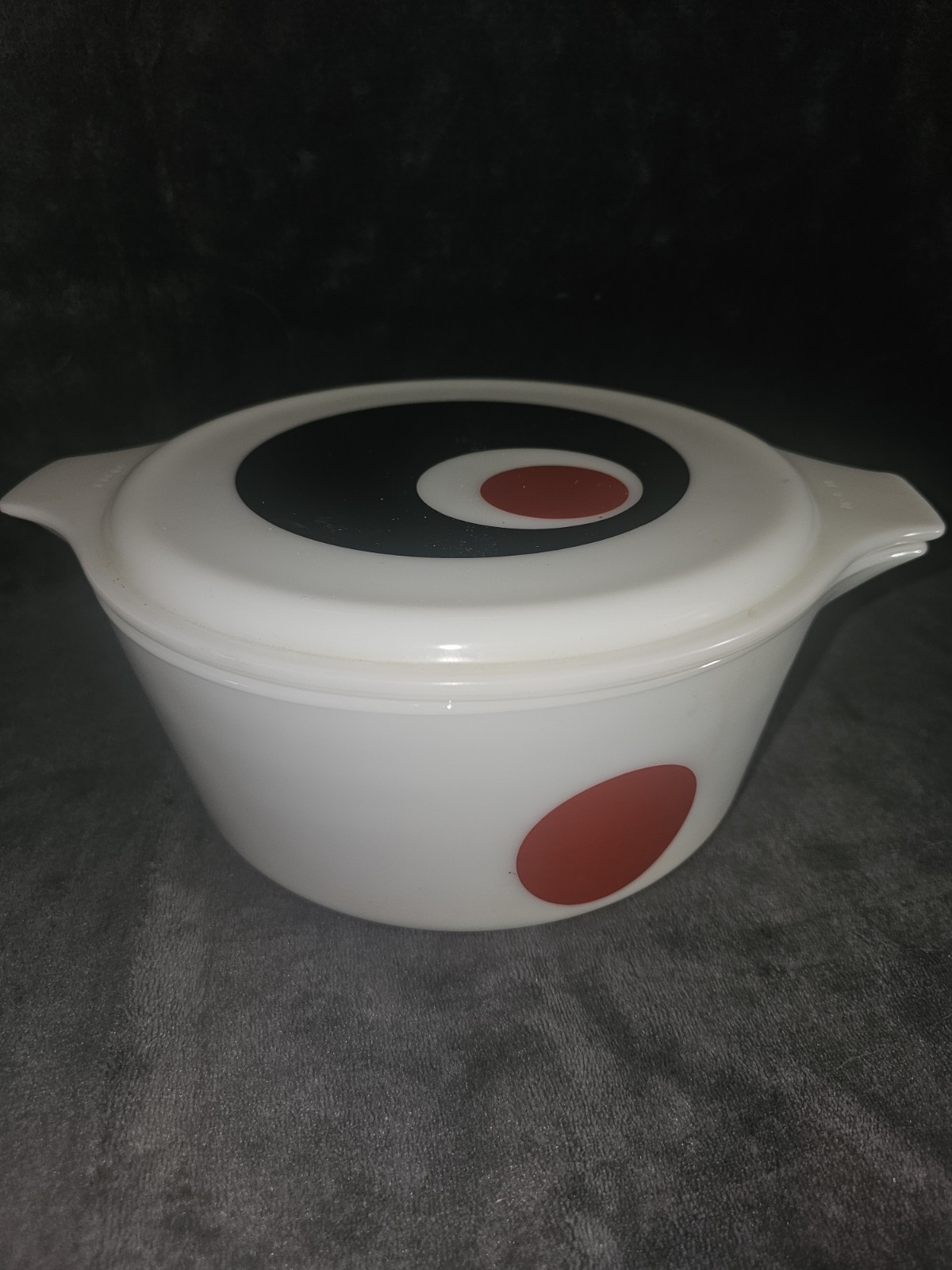 Vintage Pyrex Moon Deco Casserole Dish & Lid 2.5 Quarts 475-B Limited Ed 1971
