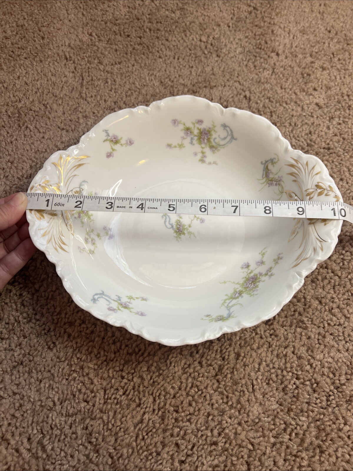 Antique RARE Haviland & Co France 10.25”x 9” Bowl Limoges Schleiger 57F China