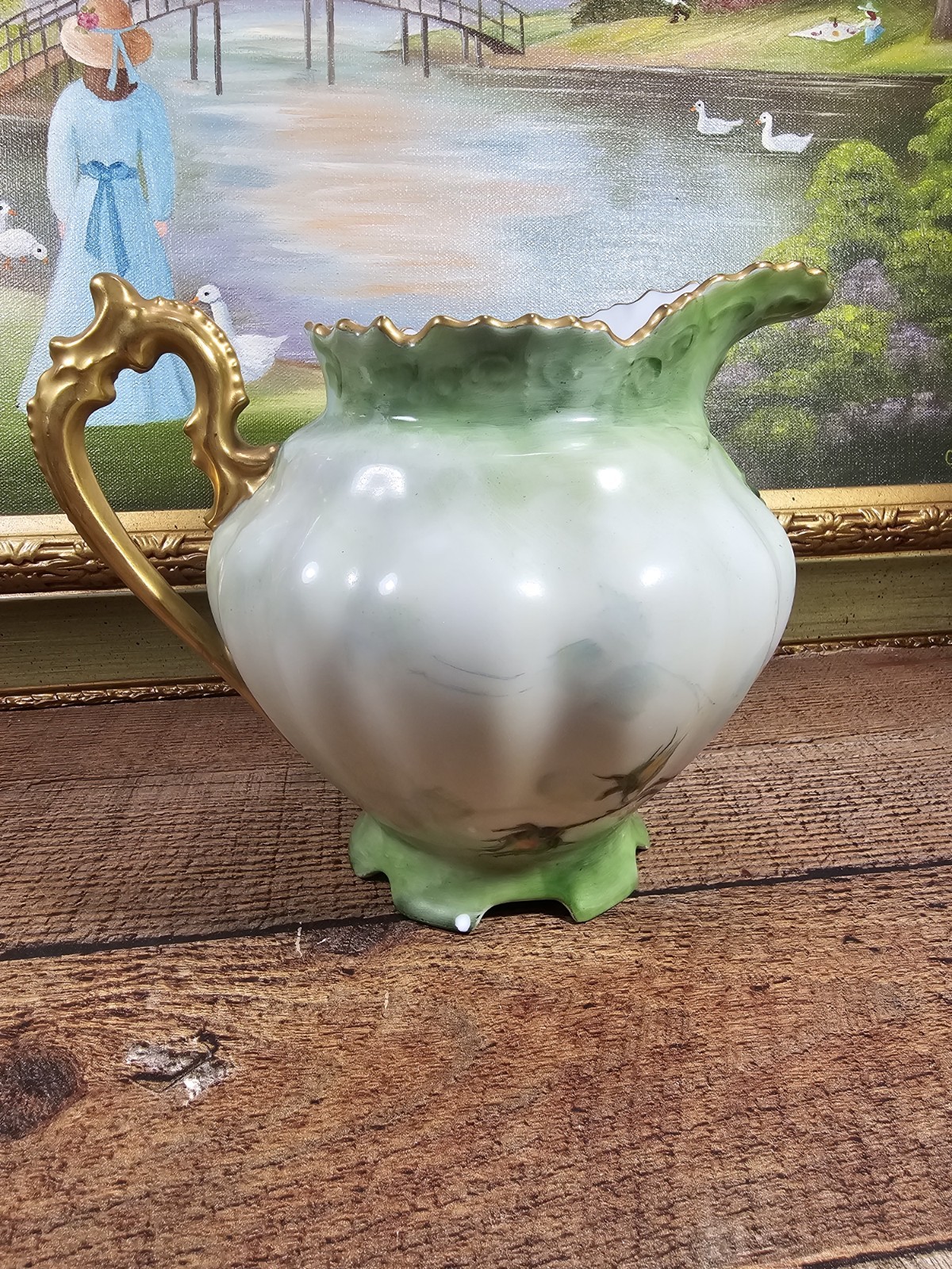 VTG Handpainted Signed Water Pitcher, Dan Elda 1963, READ DESCRIPTION