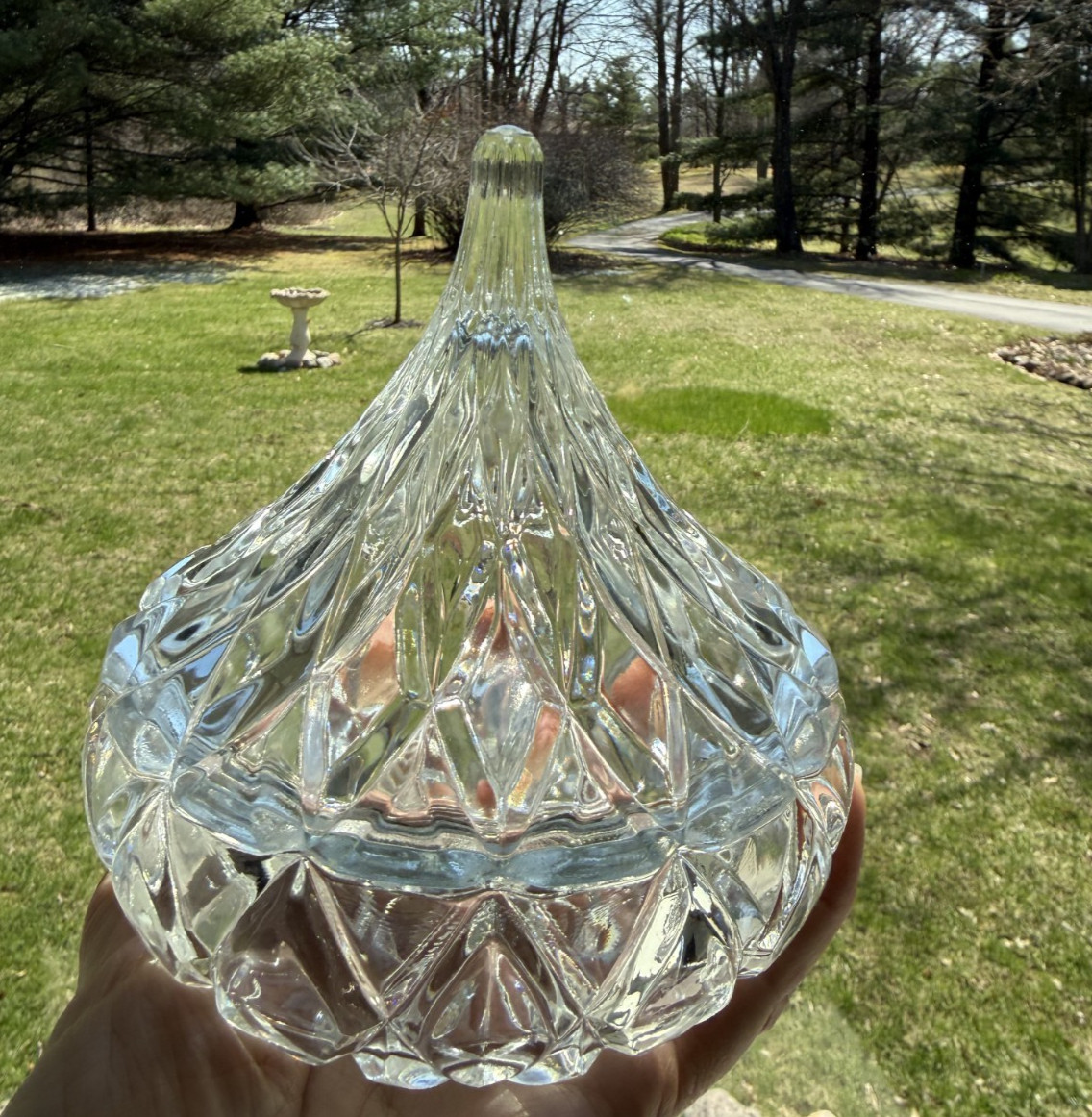 Hershey’s Kiss Clear Glass Trinket/Candy Dish with Lid