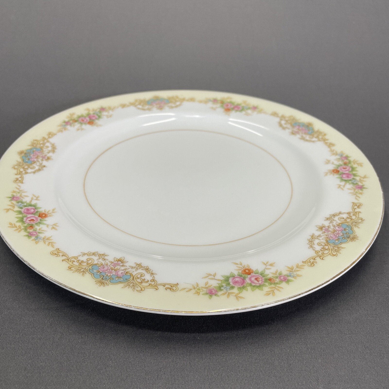 Noritake N655 Dinner Plate 9 3/4 Replacement Imperial China Yellow Border Floral