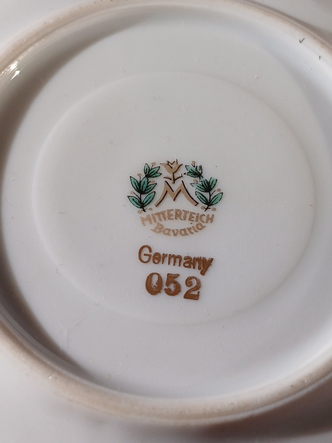 Vintage Mitterteich Germany Bone China Lily of the Valley Footed Cup & Saucer