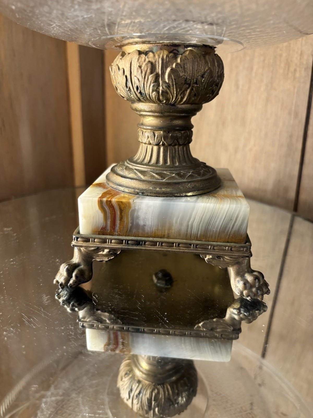 PAIRPOINT “GUILFORD” CRYSTAL WHEEL-CUT & ENGRAVED COMPOTE / CENTERPIECE