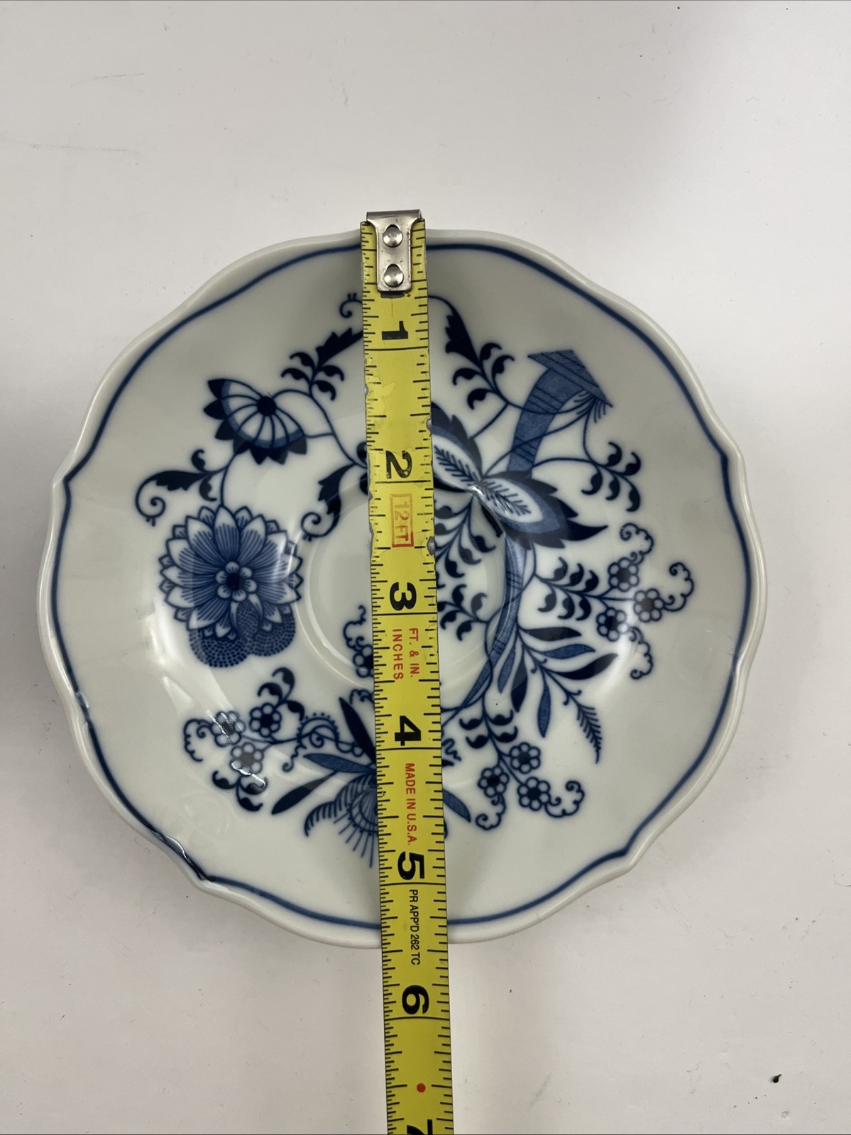 Blue Danube China Set Cup And Saucer w/ Ribbon / Banner Logo
