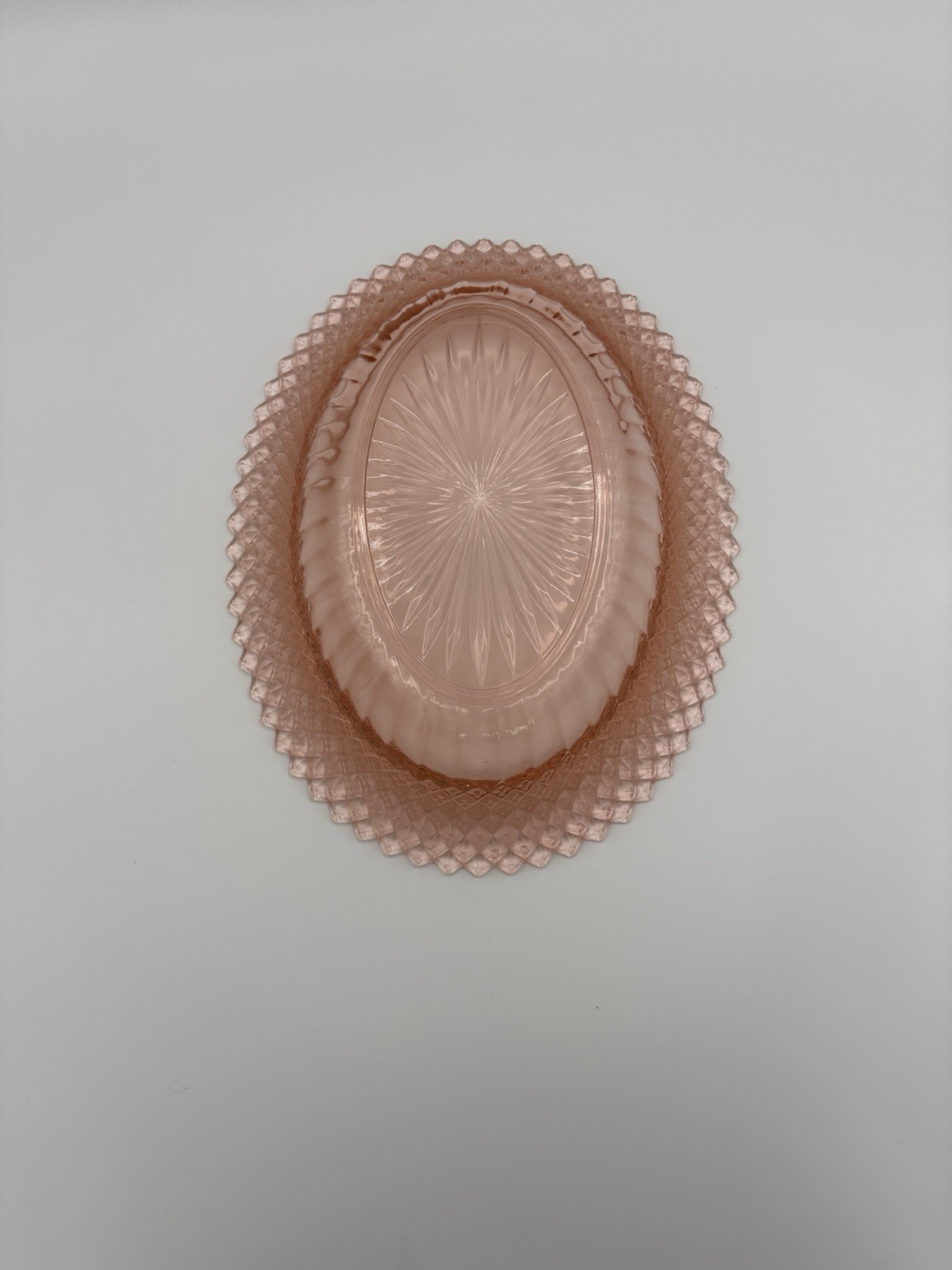 Anchor Hocking Miss America Pink Oval Serving Dish 10.5″ Depression Glass
