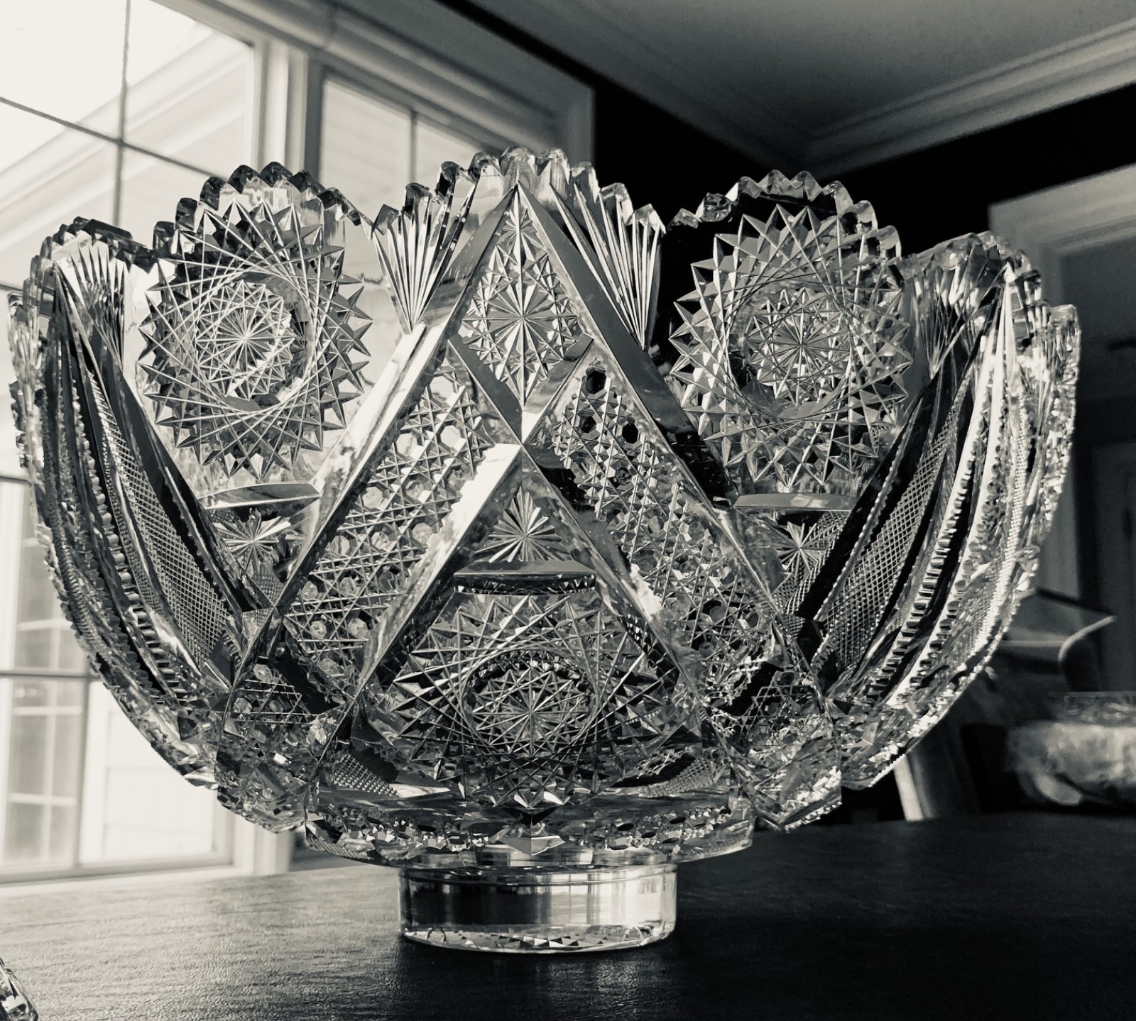 American Brilliant J. Hoare & Co. “Carolyn” 14-Inch Punch Bowl (c. 1895)