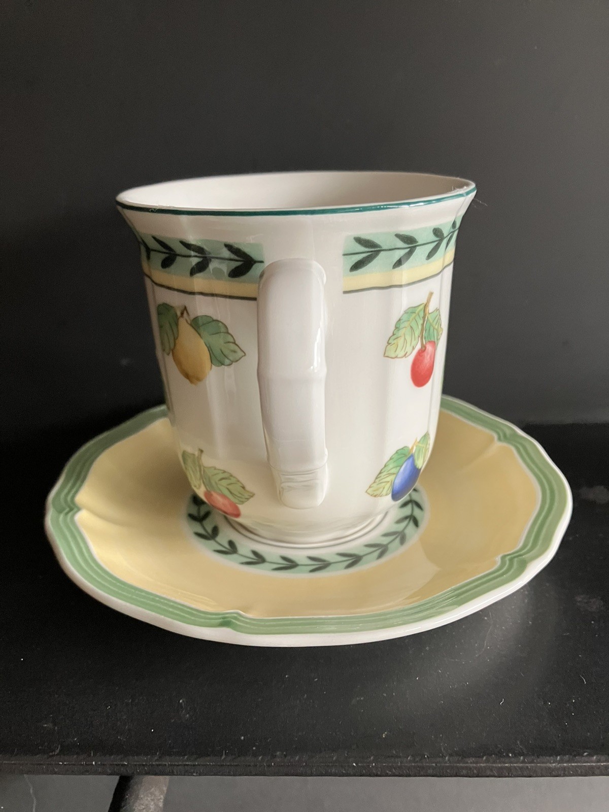 Villeroy & Boch Country Collection Cup and Saucer Set Fruit and Leaves