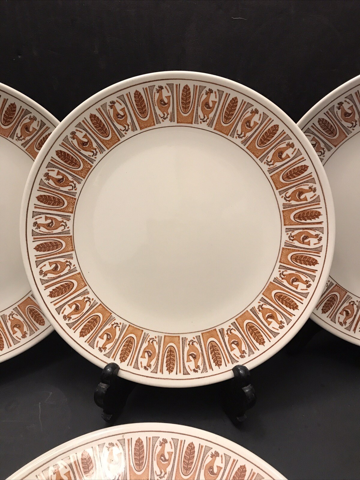 TAYLOR SMITH TAYLOR CHICKEN AND RICE DINNER PLATE TAYLORSTONE WHEAT BROWN Set 4