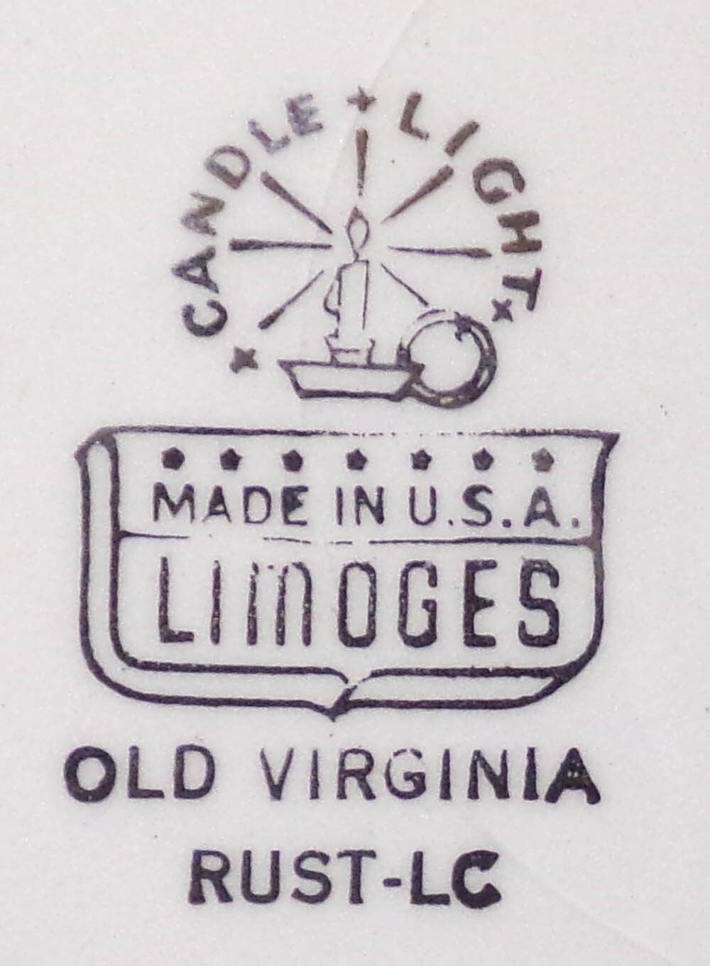 (4) Limoges-American Old Virginia Rust Courthouse Bread Appetizer Side Plates