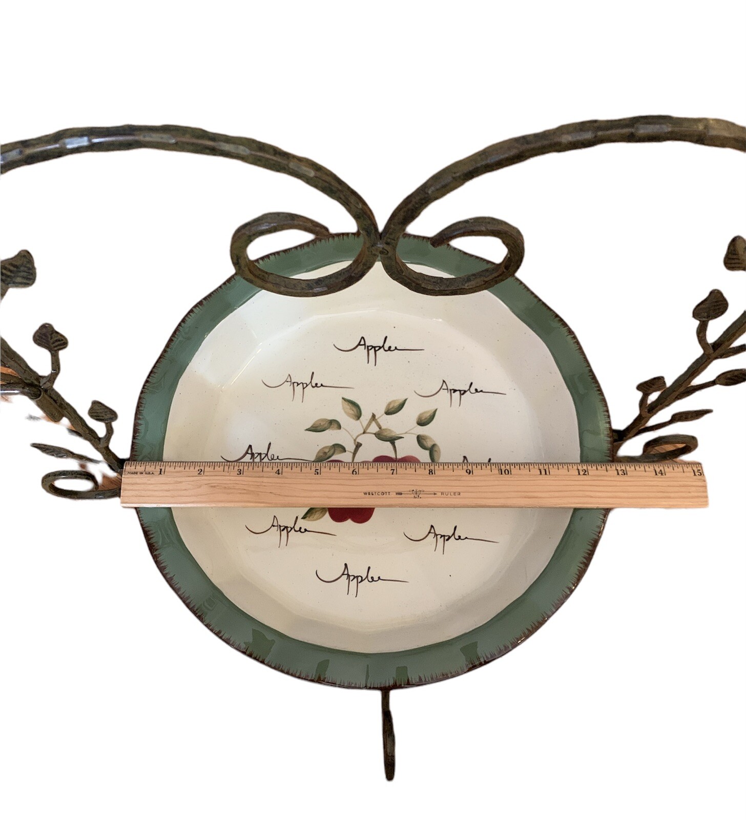 Home Interiors Apple Orchard Collection Dip And Chips Iron Tier Display Stand
