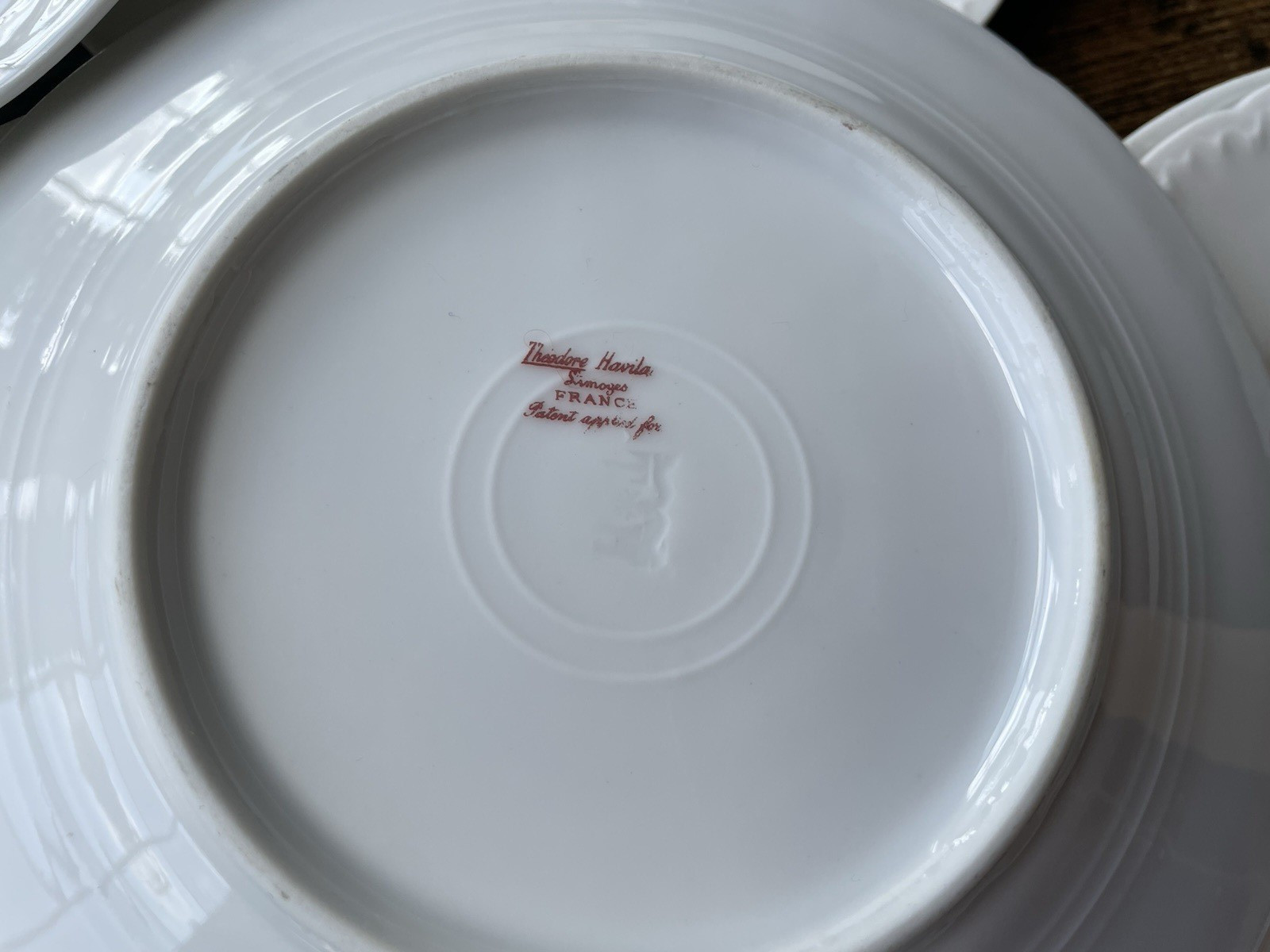 12 DESSERT PLATES Schleiger 150-5 Theodore Haviland Limoges Set Antique Floral